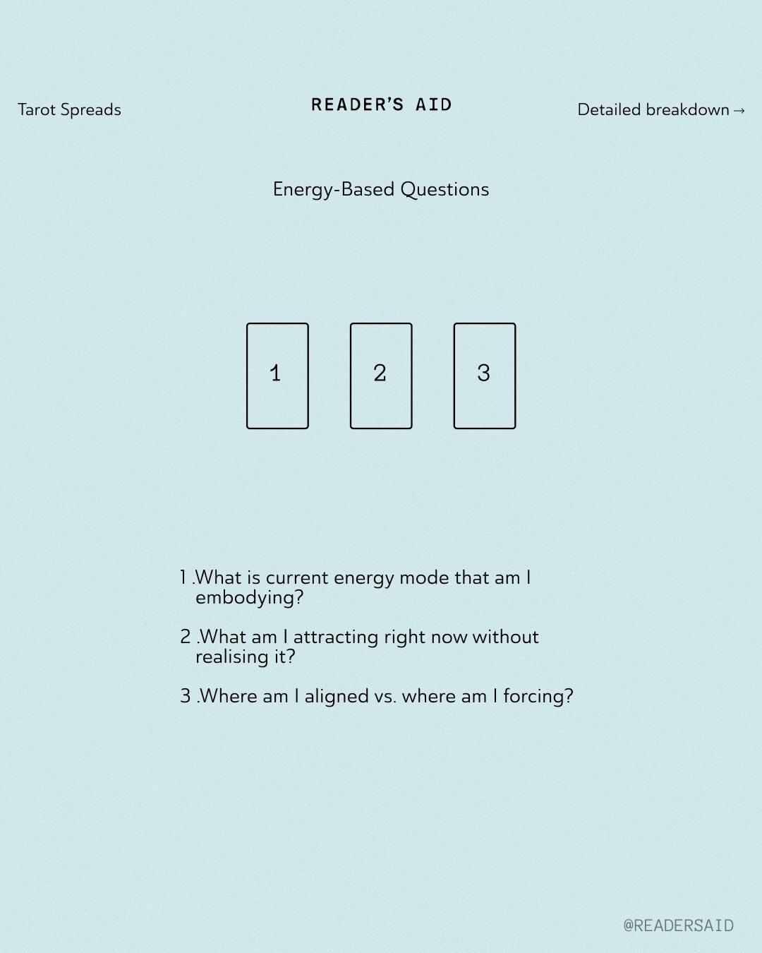 Tarot Spread: Energy Based Reading
Your energy is always doing something. Sometimes you need to stop and check in with yourself to assess where you’re at right now vs. where you’re heading.
This spread shows you exactly that.
• Approaching vs. embodying
• Attracting without realising
• Aligned vs. forcing