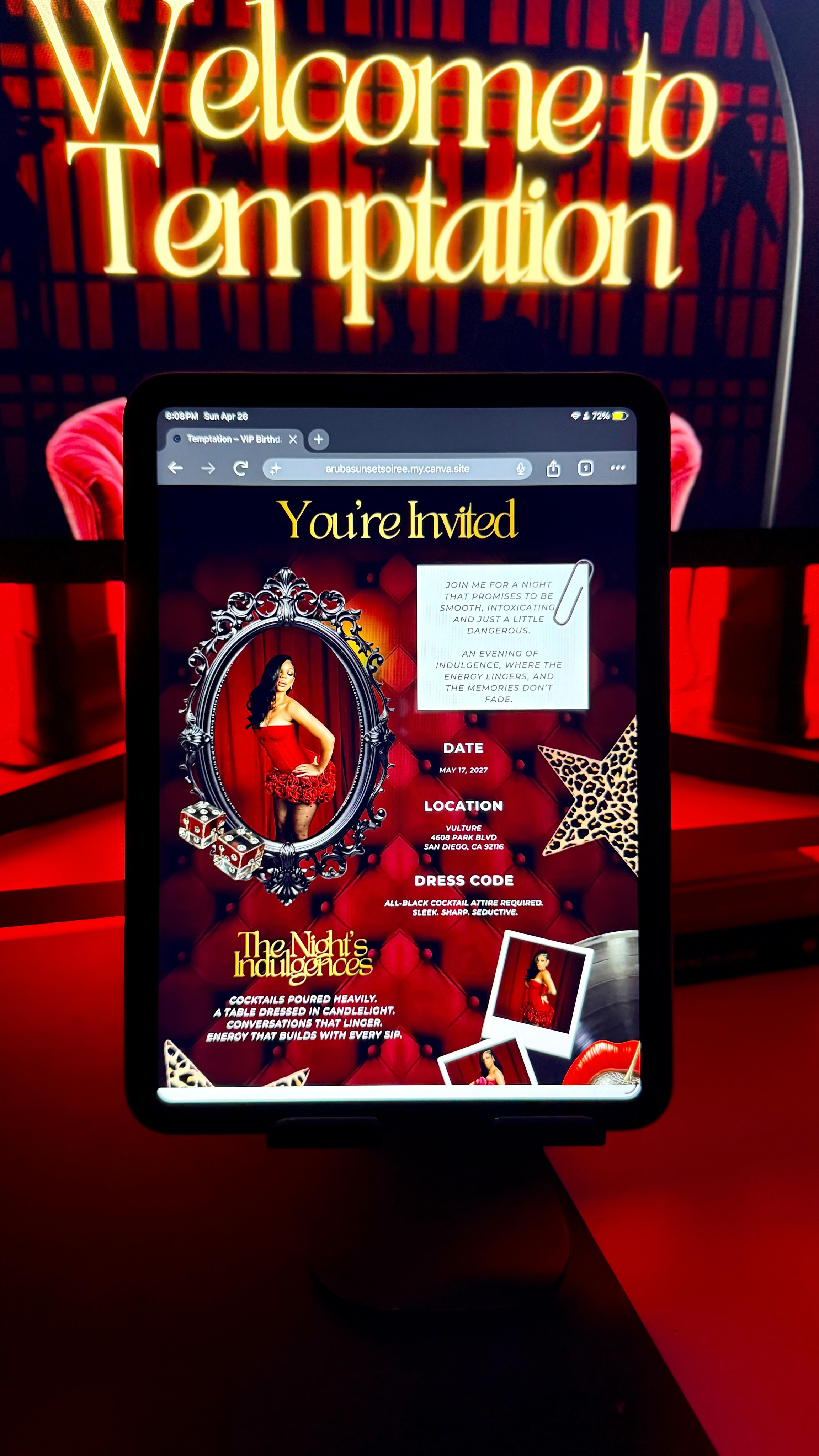 This is NOT your typical birthday invite 🐆🖤🪩
This VIP birthday invitation website template sets the tone before your guests even arrive. Think luxury, after-dark vibes, and exclusive access only.
Fully editable in Canva + share as a link ✨
No boring PDFs. No basic invites.
Temptation is calling… will they answer? 🖤
#birthdayinvitation #canvatemplate #graphicdesignerlife #birthdaytheme #birthday