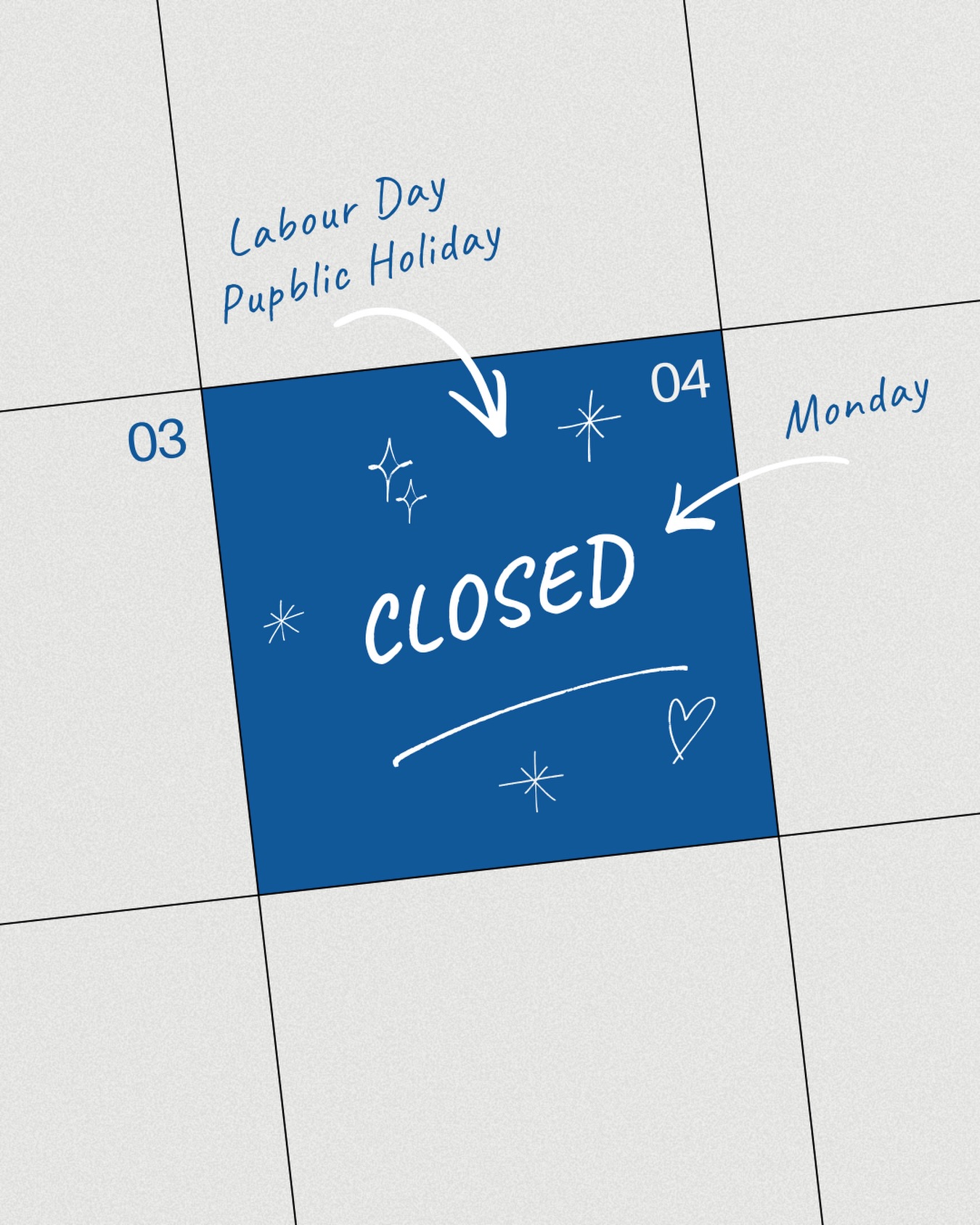 Upcoming closure - Monday 4th May 🗓️