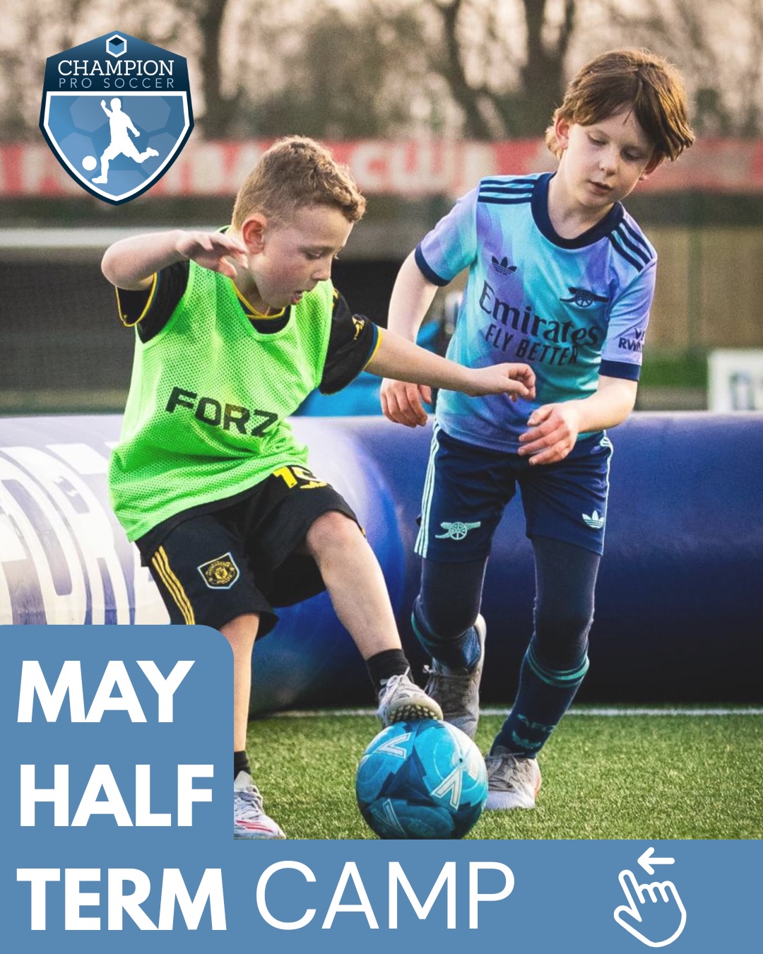 MAY HALF TERM CAMP π€©πͺπΌβ½οΈ
π Tuesday 26th - Thursday 28th May (3 days)
β° 9:30am - 3pm
ποΈ Heathside School, Walton on Thames KT12 2JP
π« Boys and girls aged 5-12
3 Days - Β£90
Single day - Β£35
π° 10% EARLYBIRD DISCOUNT available for 3-day bookings! Enter code MAYCAMP10 at checkout . Offer ends on Sunday 10th MAY!
π» BOOK NOW - champion-pro-soccer.com/book-now
π€©ππΌβ½οΈ