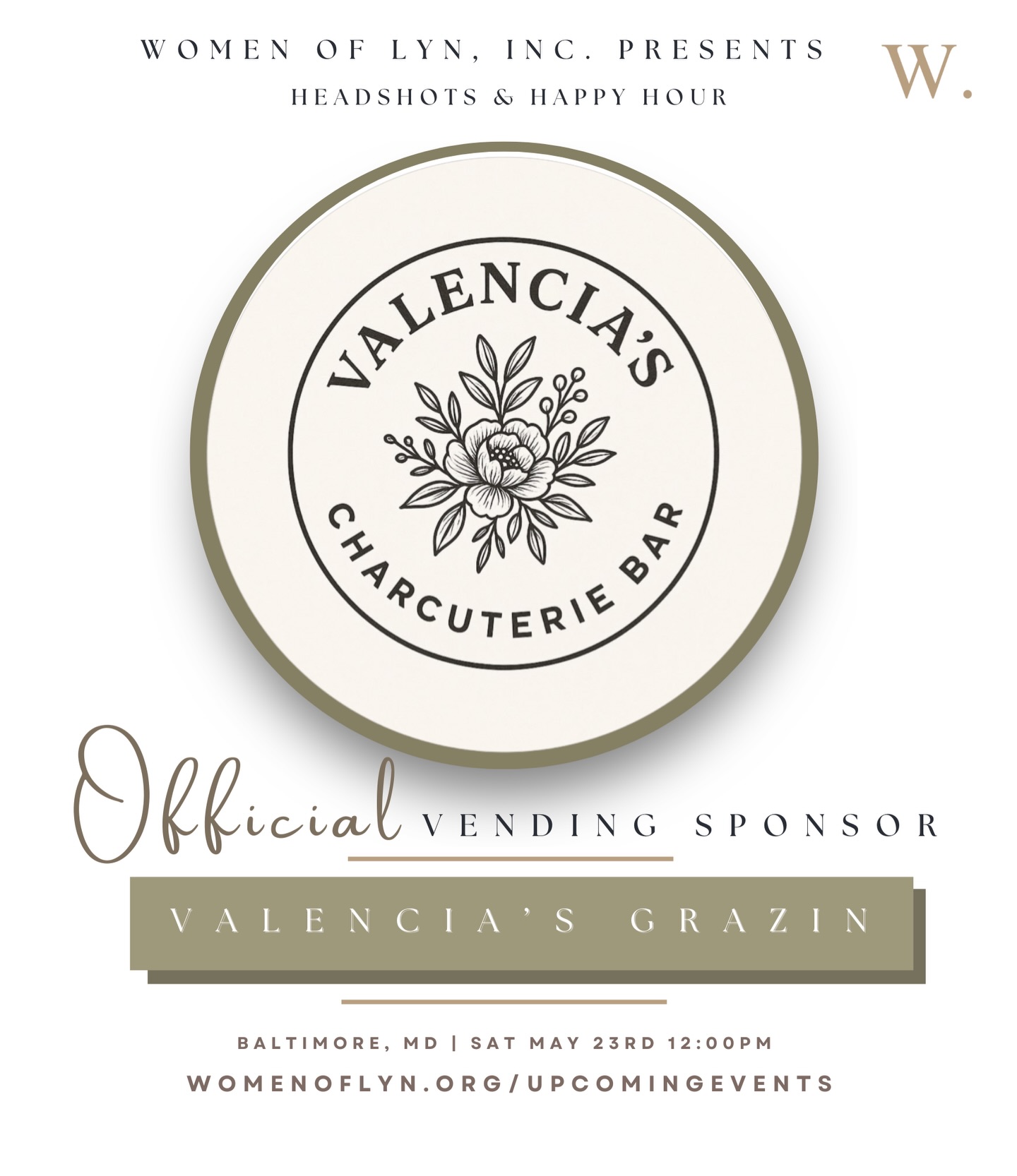 Introducing our primary small bite vendor sponsor for our Headshots & Happy Hour event on May 23rd, @valenciasgrazin. 🤎
Valencia’s Grazin’ Charcuterie bar will be offering handheld charcuterie cups for purchase following our headshot segment for all attendees.
See you ladies there! Visit WOMENOFLYN.ORG to save your spot. 🎟️