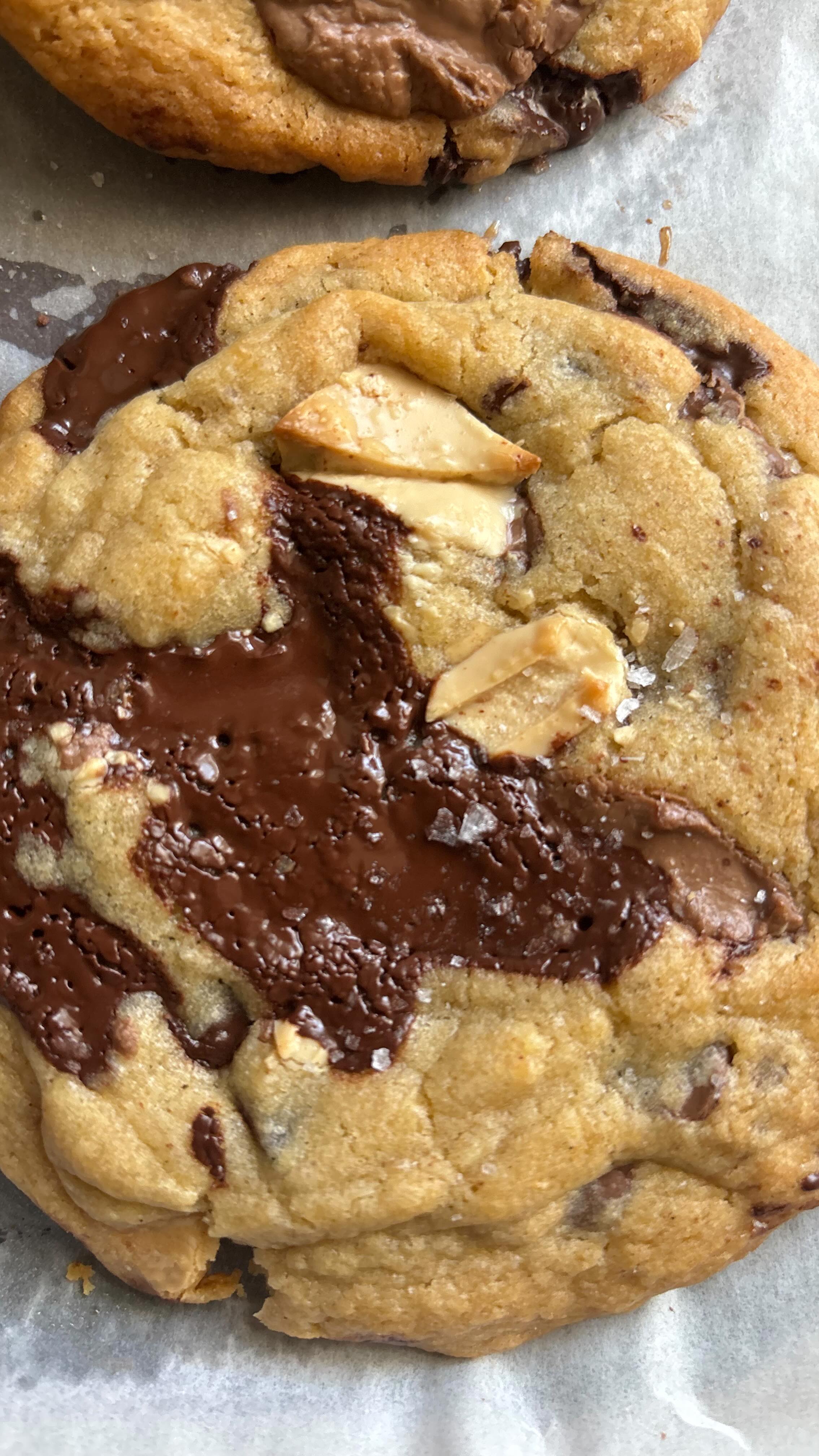 Keep buying new ingredients and not finishing what’s already there - like we don’t live in a cost of living crisis 😂
Reverse triple choc cookies I guess? And don’t forget the sea salt!