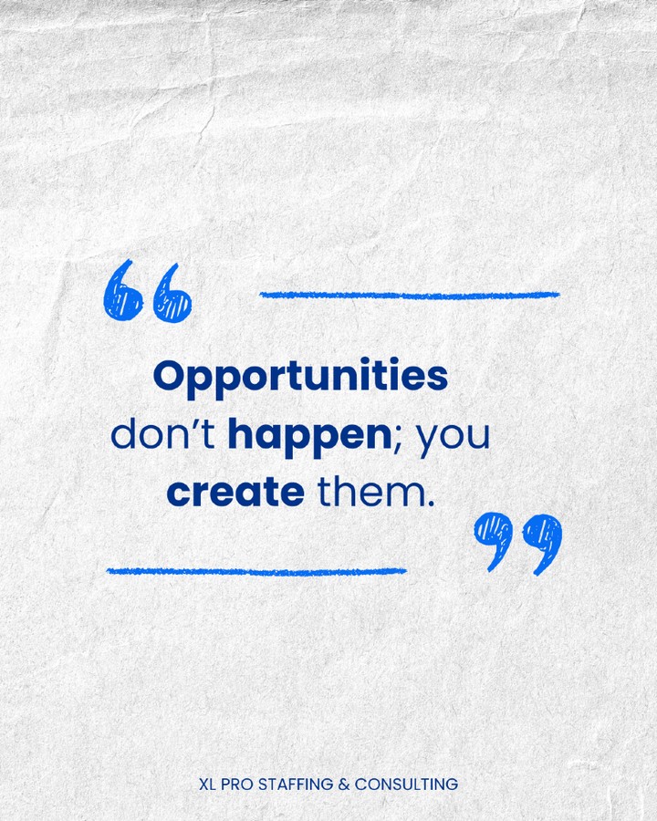 ⨠Opportunities donāt happen; you create them.
If youāre waiting for the āperfectā job to show up, you might be waiting longer than you need to. The truth is, most opportunities come from actionāapplying, learning, networking, and putting yourself out there even when it feels uncomfortable.
Every step you take builds momentum. Every new connection, every skill you develop, and every effort you make brings you closer to the right opportunity.
Donāt wait for the door to openāstart knocking. Your next job could be on the other side of the effort you put in today. š
#jobsearch #careers #staffingagency