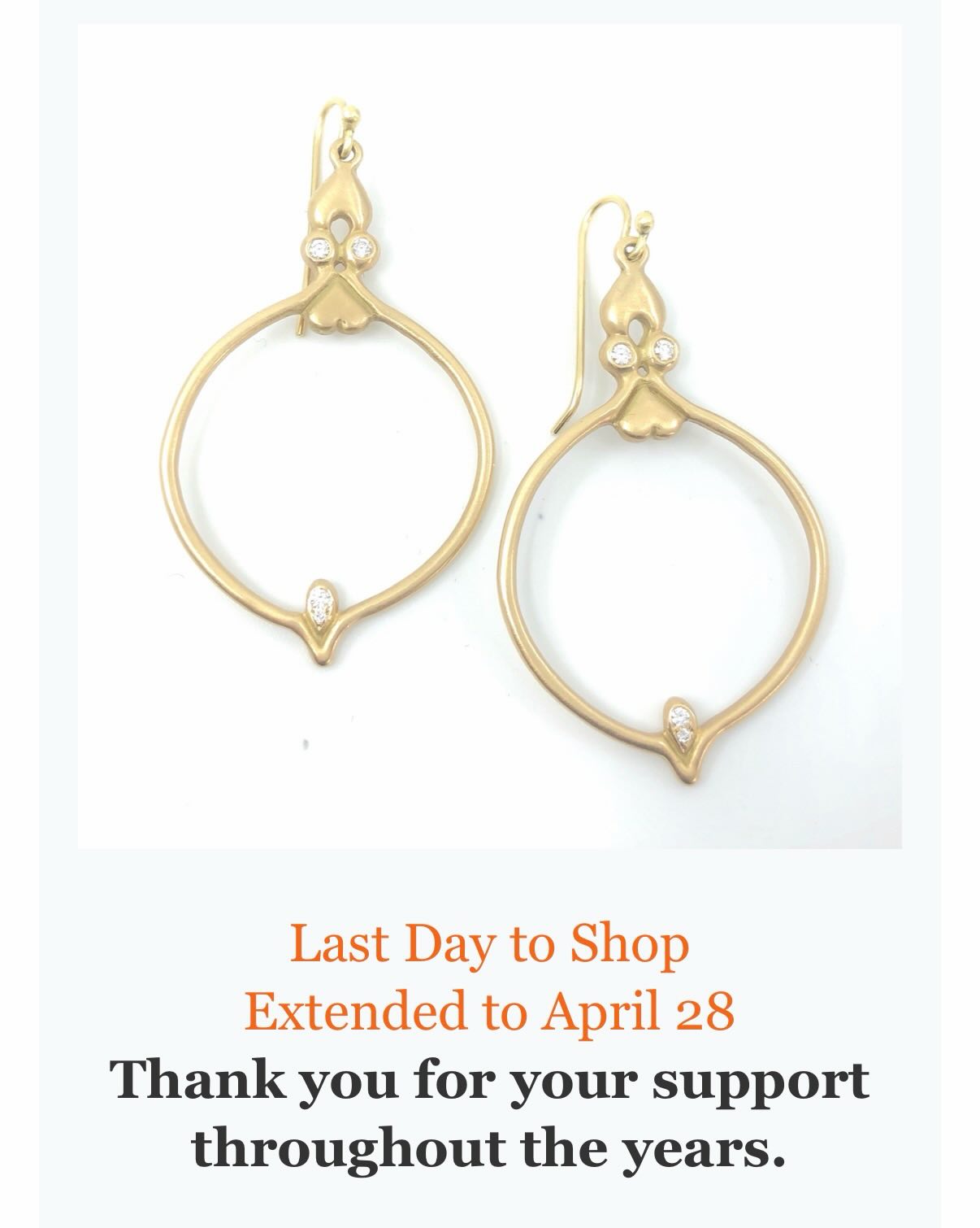 The last day to shop our online gallery is extended until April 28! Thank you for your support throughout the years. We appreciate you!
#space85jewelry
@mejiajewelry
@sandrinebjewelry
@rcedelson
@lynxfinejewelry
@patriciakolodny
@sksjewelry
@loriausterjewelry