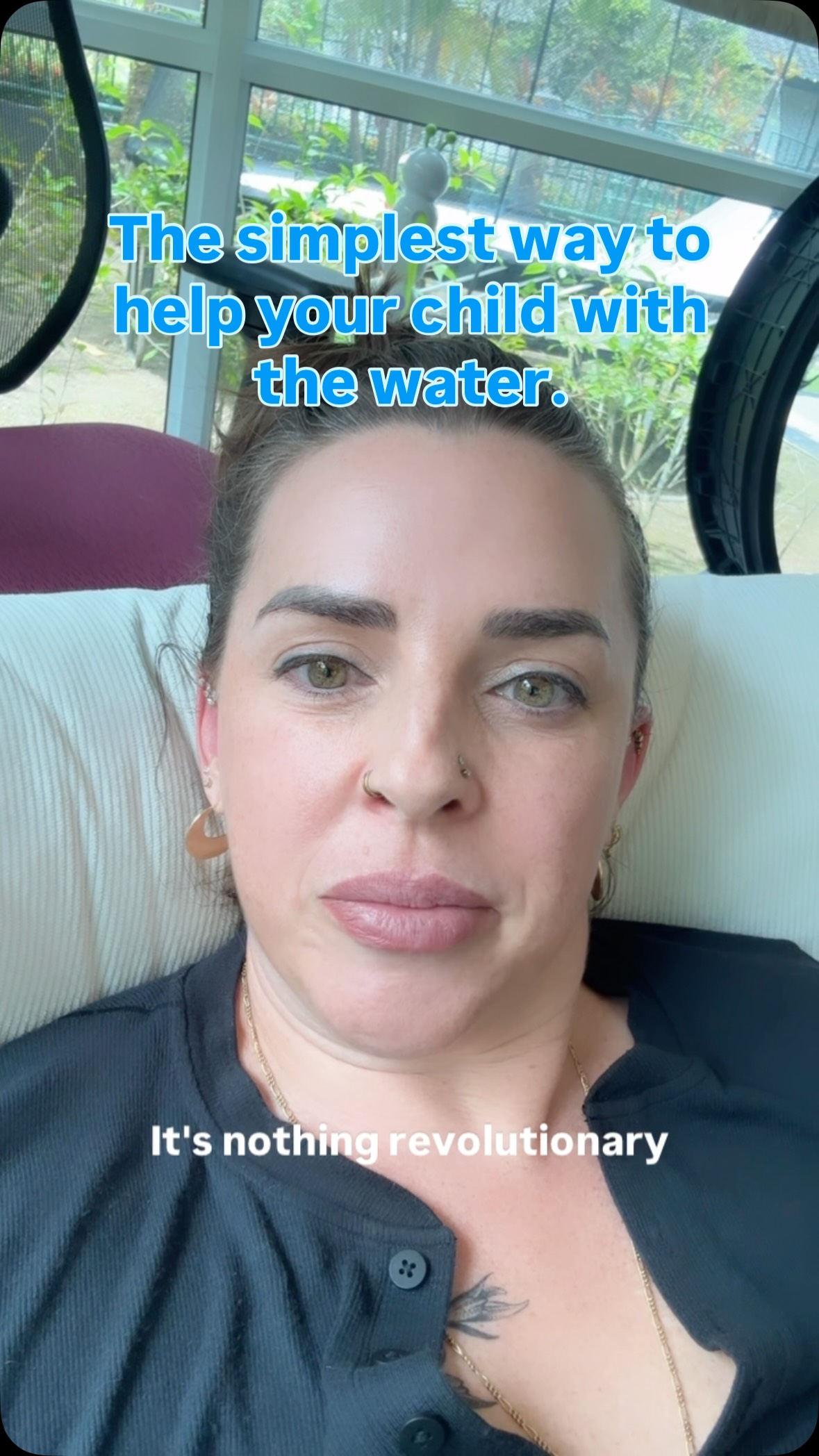 There is one simple trick to helping your child with the water and it will help you too.
Simple doesn’t mean easy but the best things in life are worth the effort…