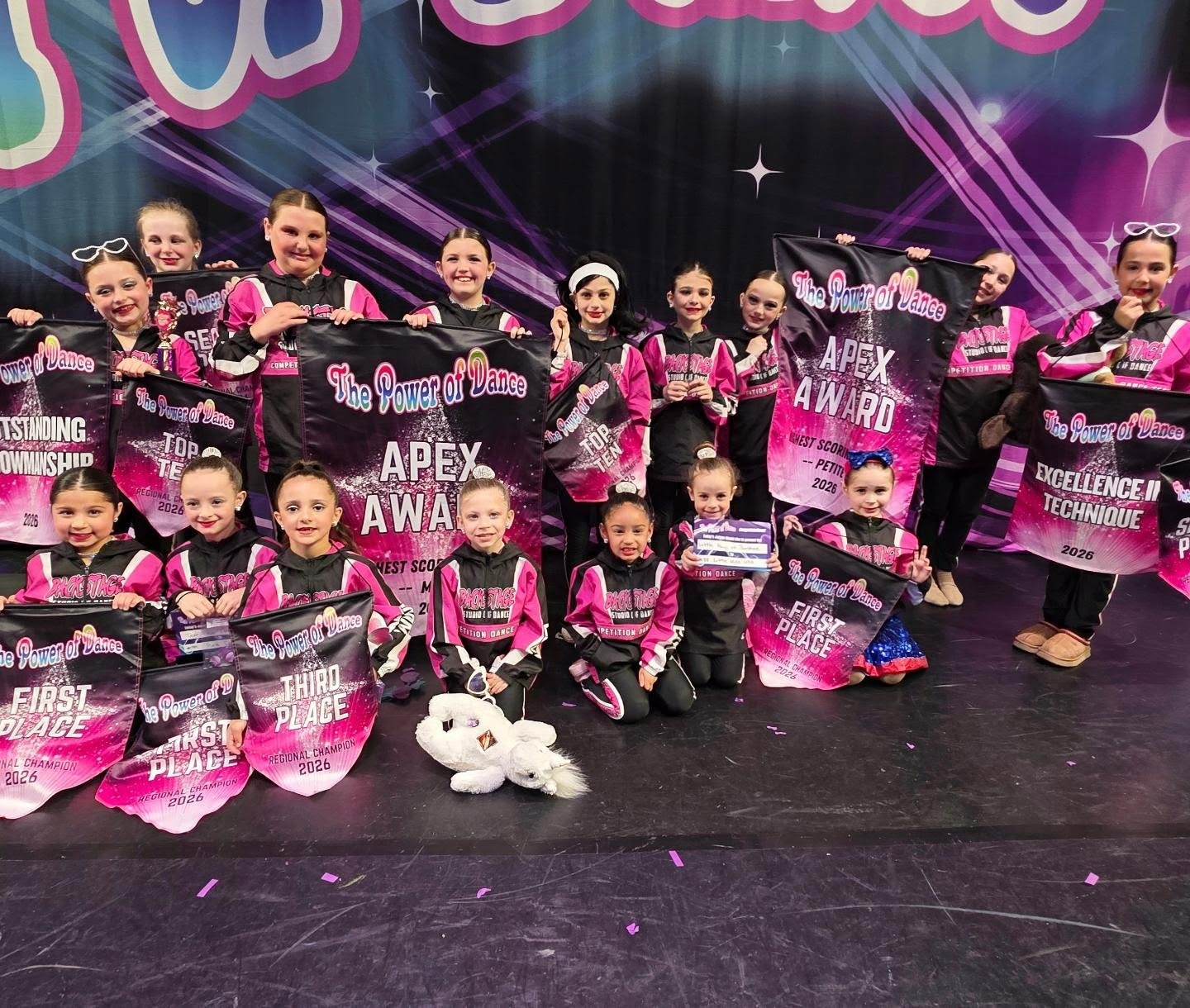 Third Comp 🩷🖤🤍 @powerofdance
Day 2 -- Part 1 -- Petite Solo, Petite Duet/Trios, Mini Small Groups & Petite Small Groups
✨️ The "Little Rays Of Sunshine" Judges Award -- Little Miss USA
✨️ The "Pinkalicious" Judges Award -- Barbie Girl
✨️ The "Terific Timing" Judges Award -- Pink Cadillac
✨️ Outstanding Showmanship -- I Want It All
✨️ Excellence In Technique-- Mambo #5
✨️ 7th Overall Petitie Shining Star Solo
✨️ 1st, 2nd & 3rd Overall Petite Shining Star Duet/Trios
✨️ 1st, 2nd & 10th Overall Petite Shining Star Small Groups
✨️ 1st Overall Mini Shining Star Small Group
🏆 Apex Award -- Highest Scoring Mini Group -- Little Miss USA 🏆
🏆 Apex Award -- Highest Scoring Petite Group -- Dream Girls 🏆
#bsd_dance #bsdcompetitionteam2026 #bsdfamily #dancecompetitionseason powerofdance