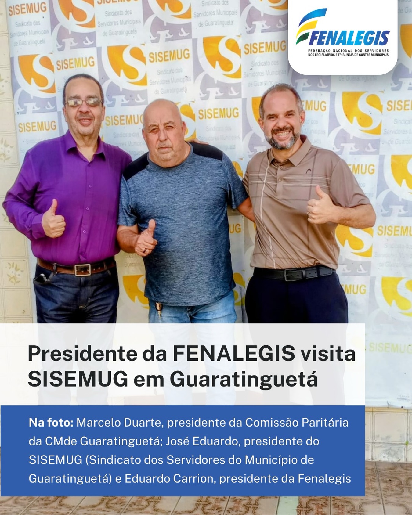 O Presidente da Fenalegis, Eduardo Carrion, reuniu-se no dia 29 de abril com o presidente do SISEMUG (Sindicato dos Servidores do Município de Guaratinguetá), José Eduardo Ayres, para debater sobre os riscos da reforma administrativa.
A conversa foi muito produtiva e surgiram novas ideias e novos projetos que serão anunciados em breve!
O presidente Eduardo Carrion agradece a recepção do SISEMUG e aguarda a visita de seu presidente à São Paulo.
.
.
#fenalegis #sisemug #servidorlegislativo #camaramunicipal