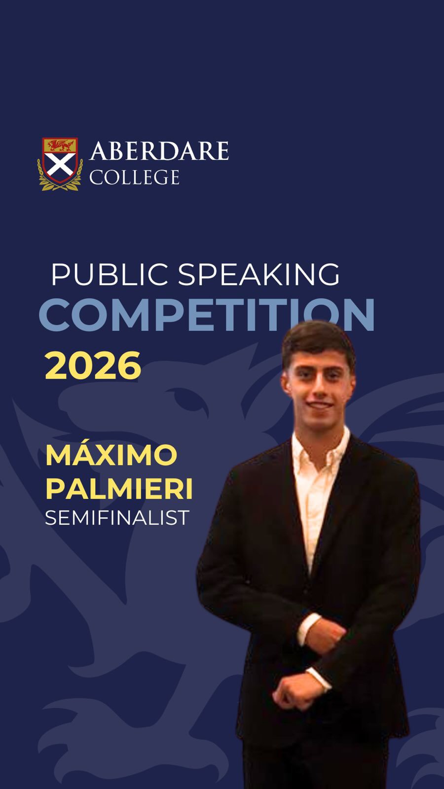 We are proud to share that one of our 6th-year secondary students, MĂĄximo Palmieri, represented our school in the ESU Argentina Public Speaking Competition 2026.
Out of 36 participants, he advanced to the semifinal, ranking among the top 12 students. He was also invited to the British Embassy for the final event and awards ceremony.
In the first stage, each student delivered a prepared speech based on this yearâs theme, inspired by a haiku by Yosa Buson:
âThe light of a candle is transferred to another candle â spring twilight.â
In the semifinal, participants were given a new topic and had 15 minutes to prepare and deliver an impromptu speech.
Congratulations, MĂĄximo, on this outstanding achievement.