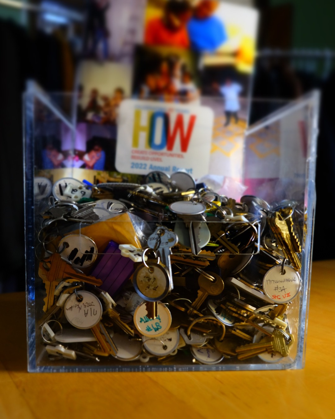 Every key in this box tells a story.
A story of stability. Of safety. Of starting over.
When a HOW client moves into permanent housing, we keep the key from their old unit as a reminder of what’s possible when people have access to housing and the support of their community. Together, these keys represent hundreds of fresh starts across Chicago.
Learn more about our mission: how-inc.org