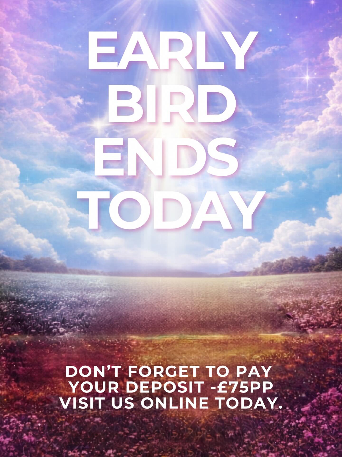 Don’t miss out on our early bird deals. Ends midnight. Link in bio ⚡️