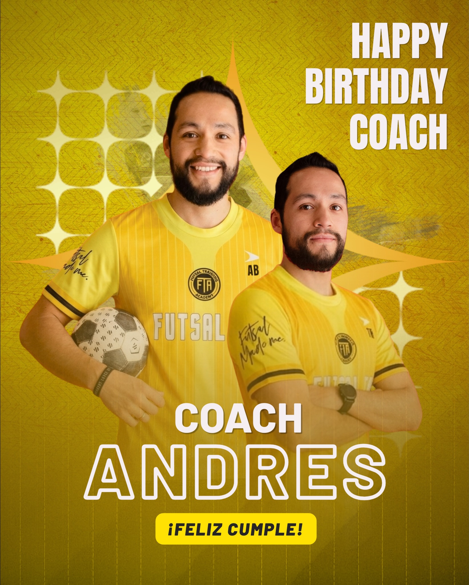 Happy Birthday, Coach 🇨🇴🎉
From Colombia to our courts, your impact goes far beyond the game.
An incredible coach, a true mentor, and even more importantly, one of the best people you’ll ever meet. The way you connect with players, care about their growth, and show up every day with passion is what makes this environment special.
We’re grateful to have you leading, teaching, and inspiring the next generation.
Wishing you a great day and an even better year ahead, Coach 👏⚽️
¡Feliz cumple, Andres! 🇨🇴🔥