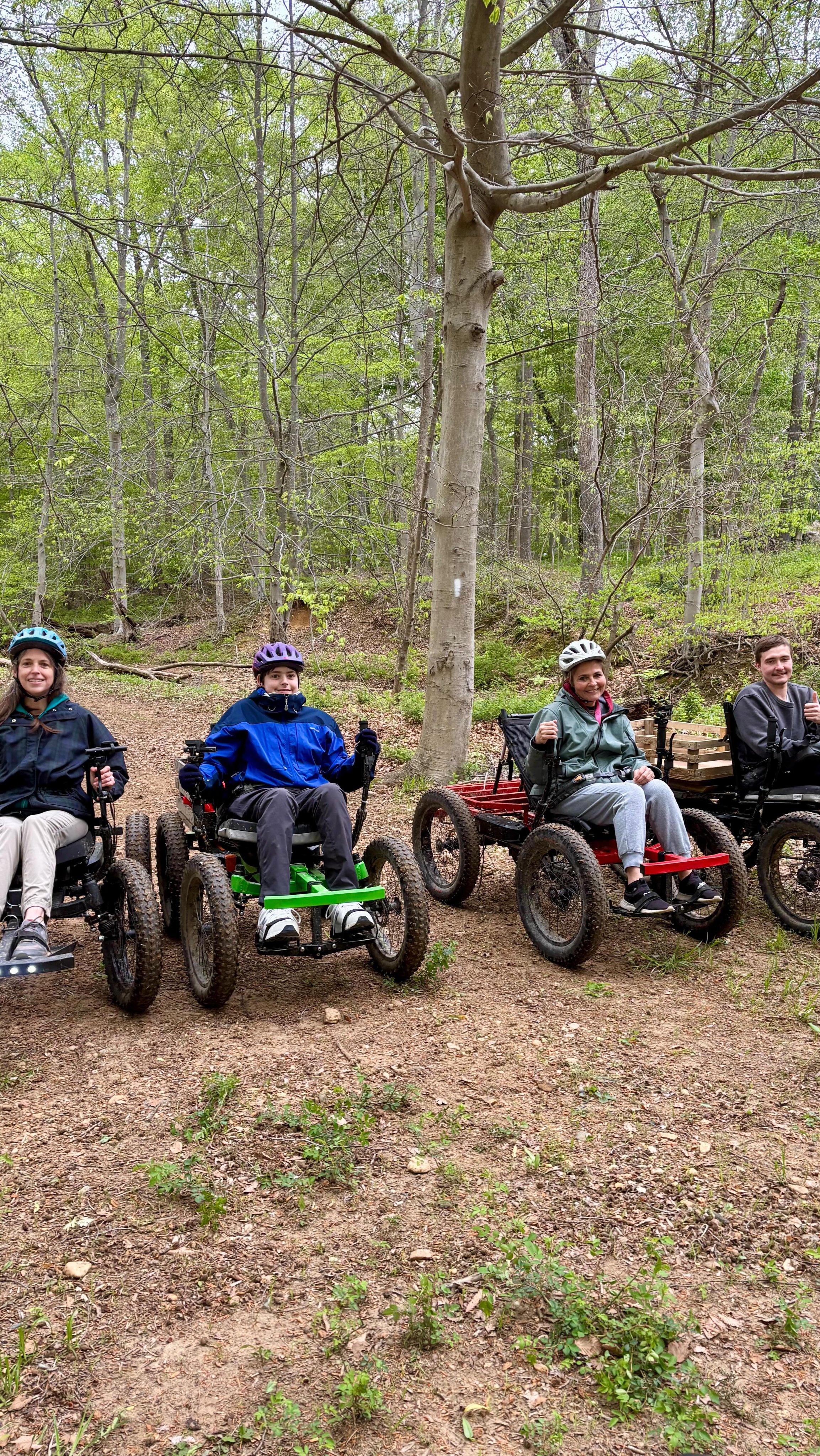 Nothing stops us, not even the rain! Looks like Saturday was a blast, if those smiles are anything to go by.
#harfordcounty #disabled #disabledadventures #adaptive