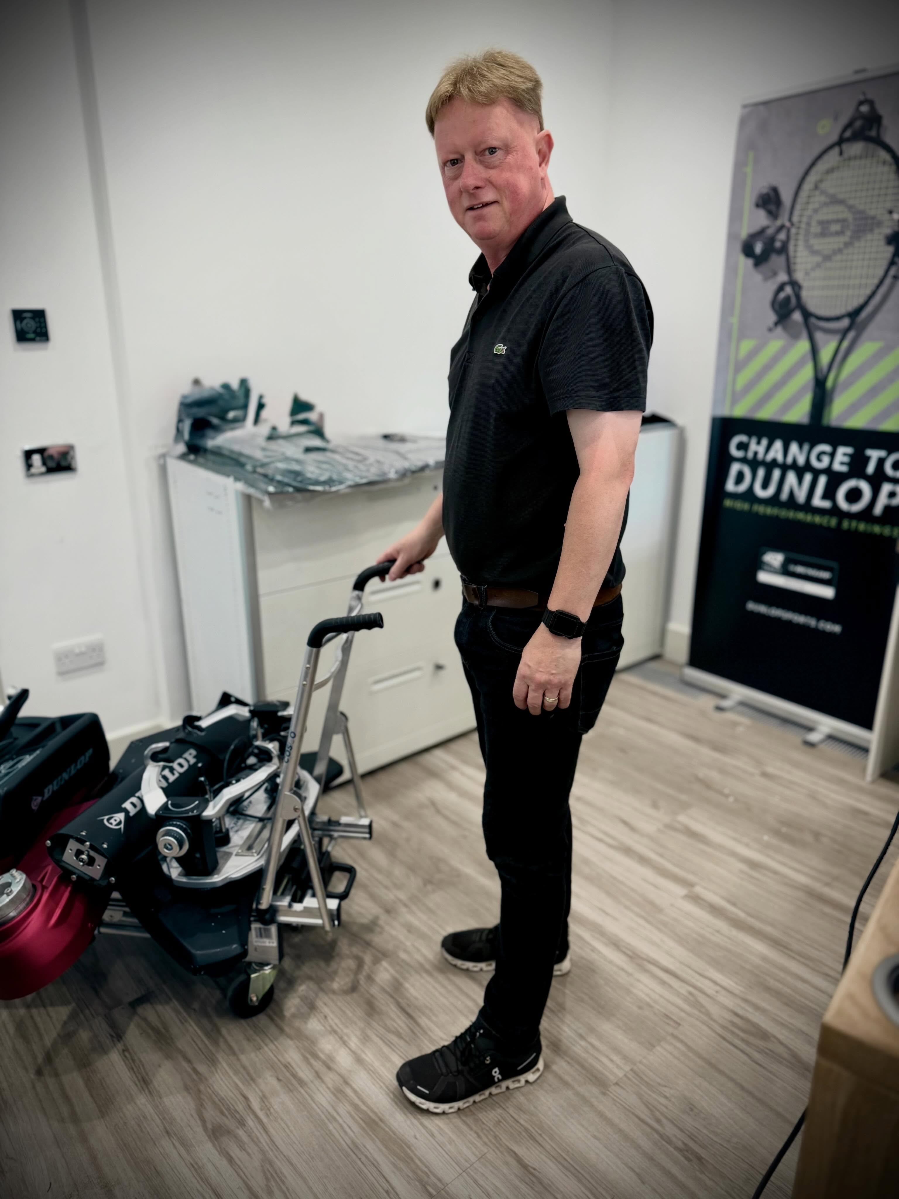 Busy Friday! Delivery of shiny new @dunlopsportsuk 3.0 stringing machines to the @ntcroehampton @lta ππΎπ¬π§ #stringing #tennis #racketspec #new #backthebrits