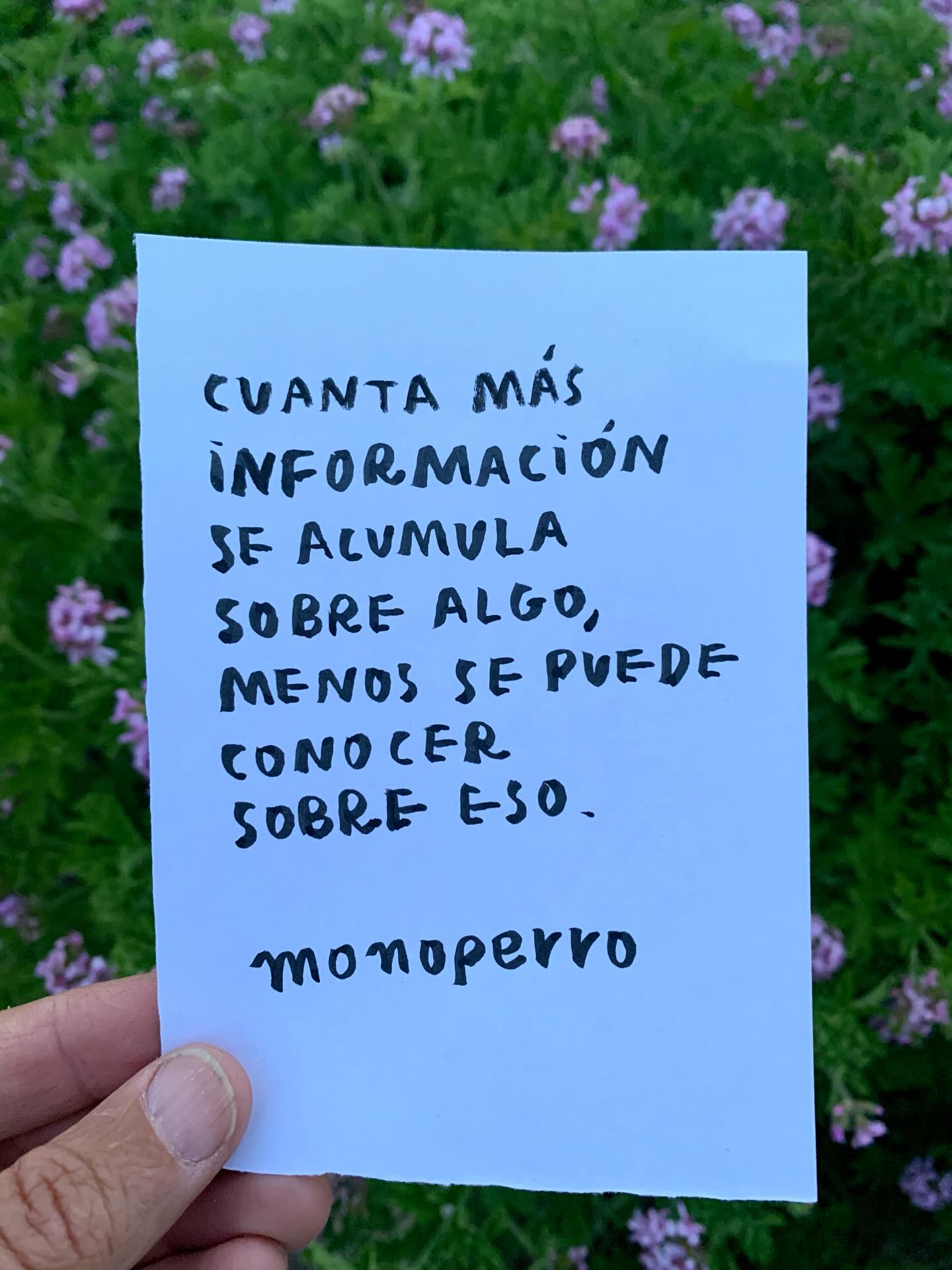Cuanta más
información
se acumula
sobre algo,
menos se puede
conocer
sobre eso.
#cancamusas
#elclubimperfecto
#ultralkymia