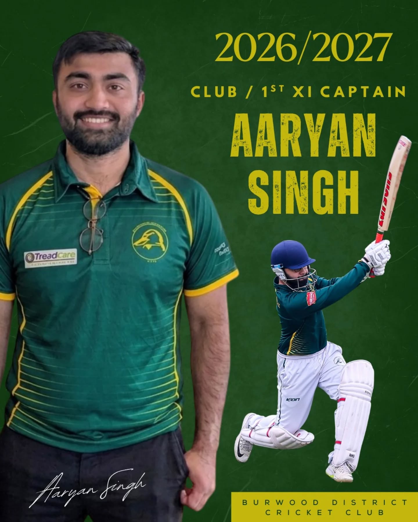 π’ CAPTAIN ANNOUNCEMENT - Aaryan Singh
The club is very excited to announce the appointment of @aaryonmous as our Club & 1st XI Captain for the upcoming season! π
This expanded role will not only have Aaryan skipper our 1s in season 26/27, but also work closely with all senior captains and players, to drive an exciting top team culture across all our senior cricket teams!
Aaryan is a much loved & natural fit for this role having played across multiple grades since joining the club, and more recently winning the Senior Club Champion award for his all - round dominance for the 1st XI in season 25/26.
Congratulations Aaryan! π