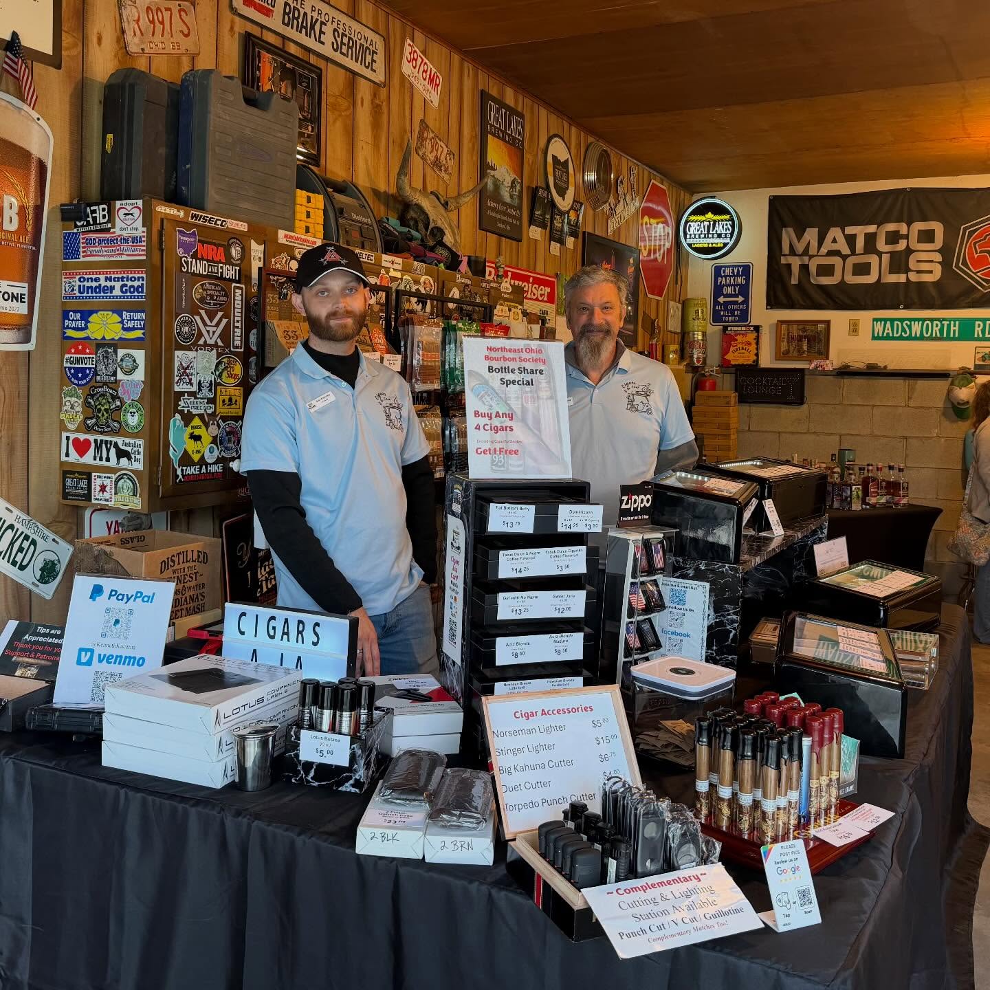 This is our mobile set-up and inventory! We consider ourselves a mobile cigar shop. I hope you do too. We bring the cigar store to you! If you need us for a corporate event, golf outing or something else, let us know. We’ll be at the @medinabeerfest on May 9. Hope to see you there. #thecigarguys #popupcigarshop #cigartenders #medinaohio