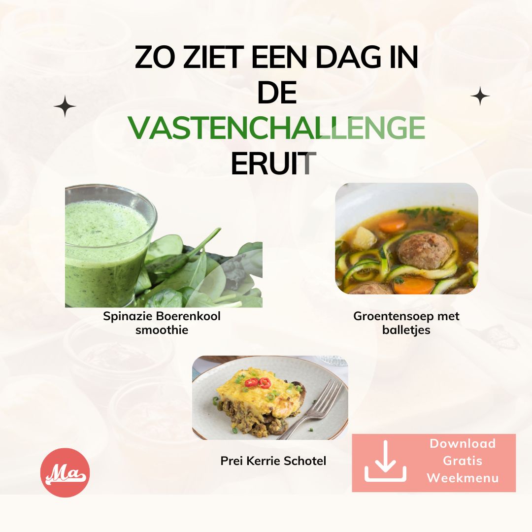 Benieuwd hoe een dag eruit kan zien wanneer je start met vasten? 🕒✨
In onze gratis weekmenu’s ontdek je precies hoe je lichaam kan profiteren van rust, structuur en voedzame maaltijden.
Denk aan:
🥬 Een frisse spinazie–boerenkool smoothie
🍲 Een verwarmende groentesoep met balletjes
🔥 Een smaakvolle prei-kerrieschotel die perfect verzadigt
Met deze voorbeeldmenu’s krijg je meteen een duidelijk beeld van hoe eenvoudig én lekker vasten kan zijn — zonder honger, zonder ingewikkelde regels.
Meer weten over vasten?
👇Reageer met vasten en ontvang ons weekmenu.
#vastenchallenge #intermittentfasting #gezondafvallen #koolhydraatarmecepten #gratisweekmenu #makkelijkafvallen
