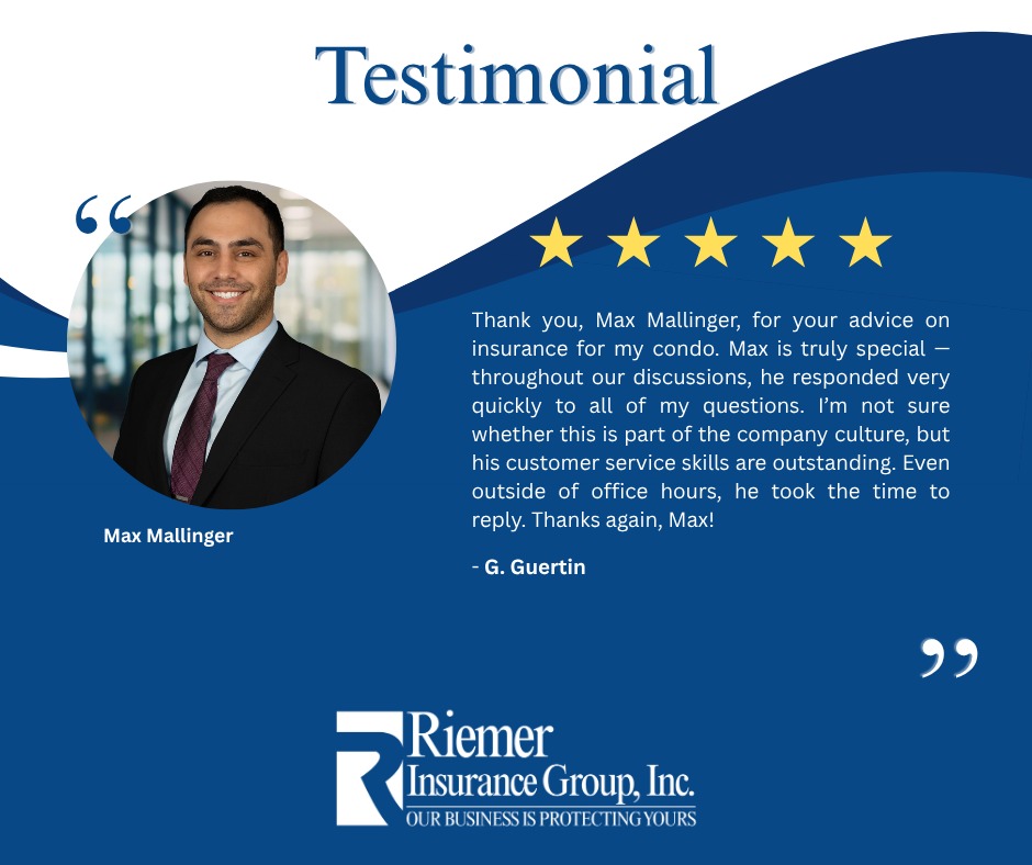 The difference is in the details and in the people behind them.
Max Mallinger shows what it means to go beyond the policy, taking the time to guide, respond, and be there when it matters most. That level of care is not an exception here, it is who we are.
Our Business is Protecting Yours.
If you want an advisor who shows up like this, connect with Max.