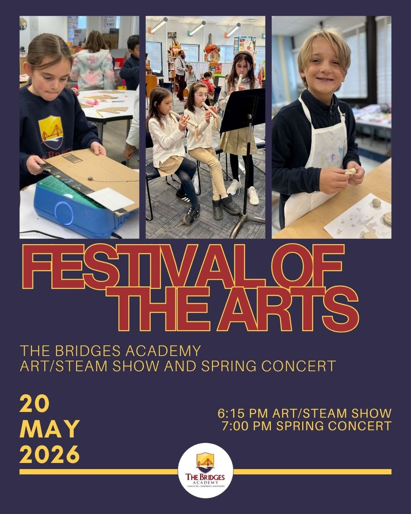Join us May 20 to celebrate the arts at Bridges! 🎨 🤖 🎶