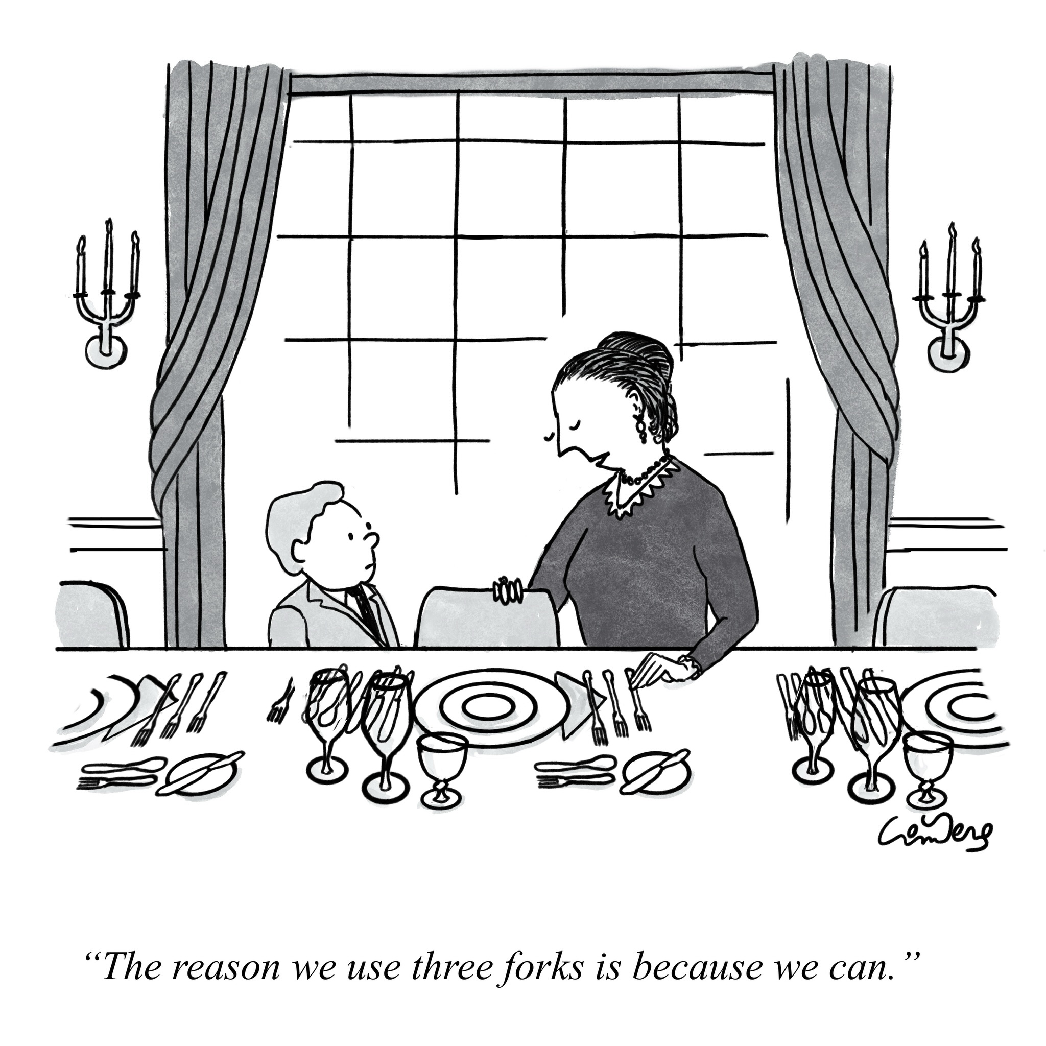 Use’m if you got’m !
My cartoon in this weeks’s Times Luxury.
@thetimesluxury
#dinner #silverware #etiquette