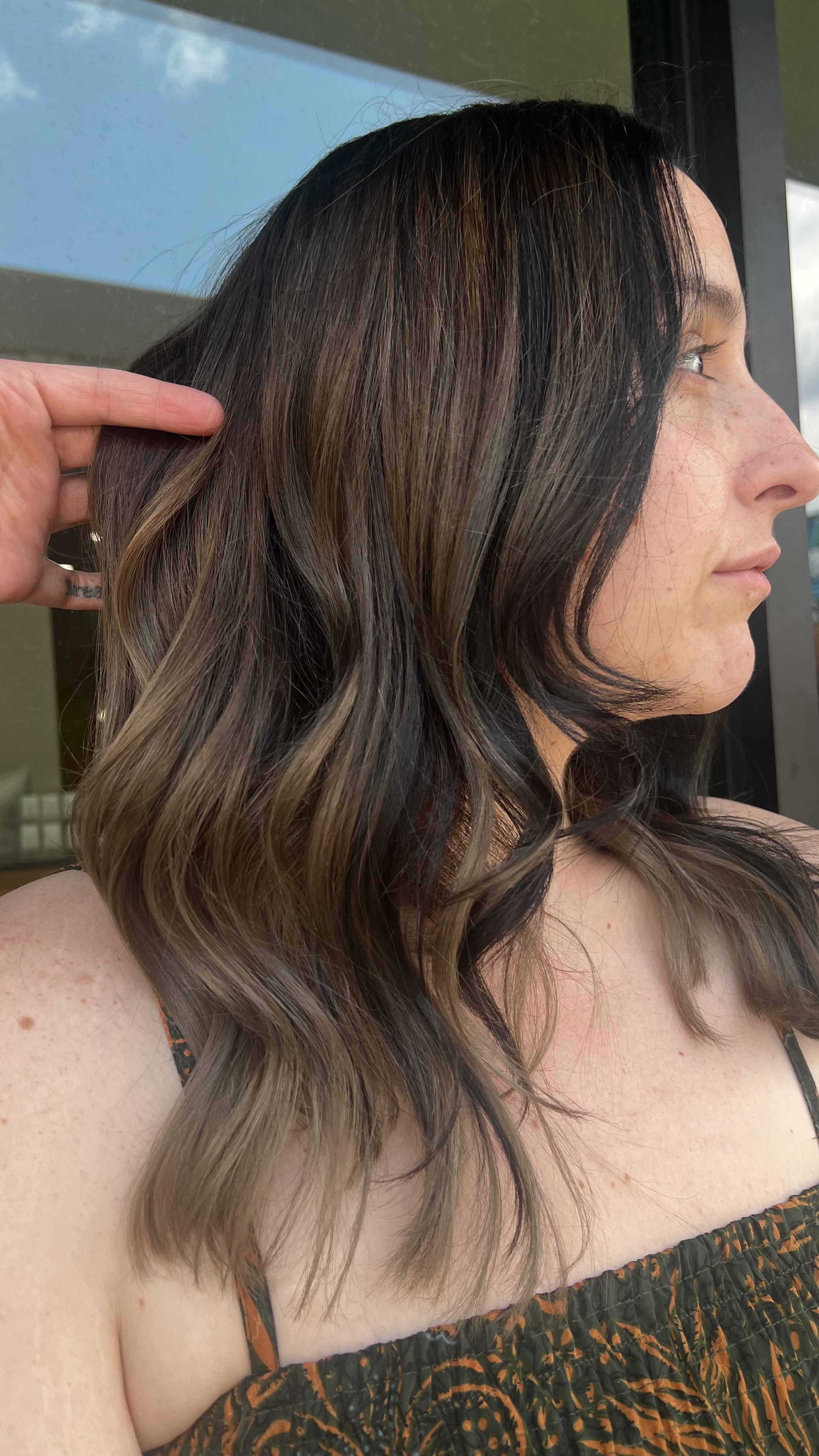 This color blocking with black in the front turned out so good!!! 😊 #normanhair #ouhair #ouhairstylist #normanok #okc