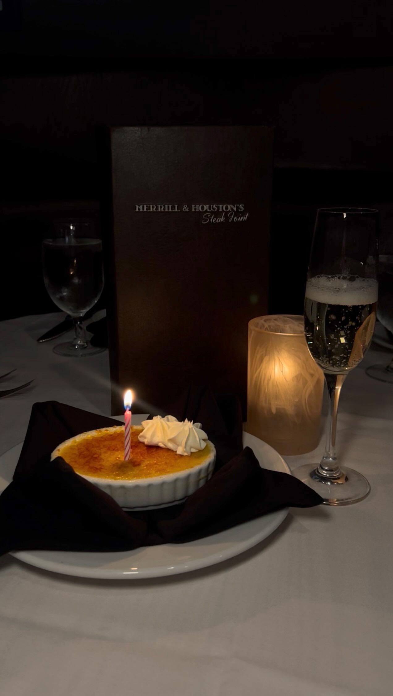 A place where every celebration is met with a great steak, good company, and a glass worth raising. This is Merrill & Houstonās.