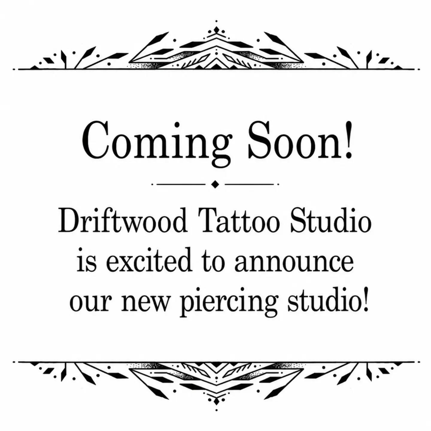 All of us at Driftwood Tattoo Studio are thrilled to announce the secret little project we have been working on: our new piercing studio! We are bringing piercings of all types to Estes Park, CO, along with our amazing piercer—Jason VanTat—who brings 30 years of piercing experience.
The piercing studio will open on Friday, May 22nd, and we will offer both walk-ins and appointments. Piercings will be available at the studio, Fridays through Mondays, from 11 am-6 pm (weekday appointments may become available; please contact the studio or piercer to arrange one). We carry premier @bvla jewelry to complement your piercing experience with us.
We cannot wait to expand our business with Jason in tow and are ready to bring new services to all of our retained and new clients. Whether you’re an Estes Park/Colorado local or vacationing your way through town, we hope you stop into Estes Park's finest tattoo AND piercing studio 😊
@anatometalinc
@neometaljewelry
@bvla