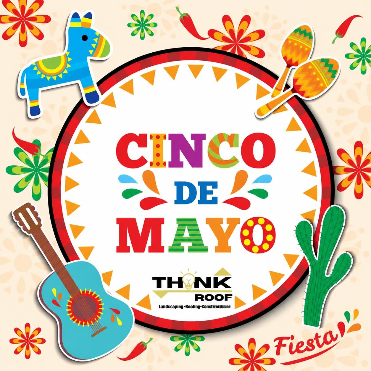 Happy Cinco de Mayo π²π½
Celebrating culture, tradition, and the strength of our community. Weβre proud to serve El Paso and grateful for the continued support.
β Think Roof
Landscaping β’ Roofing β’ Construction