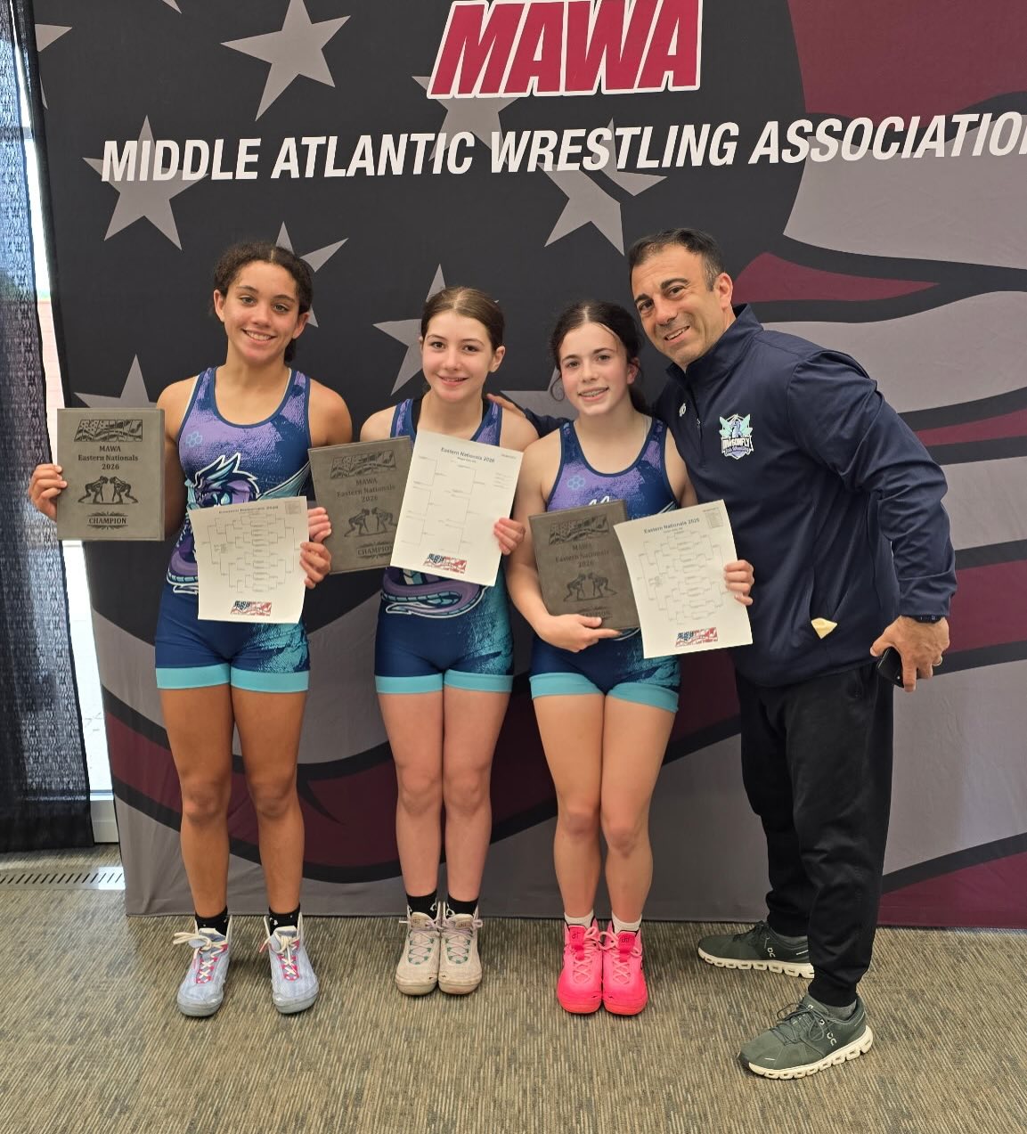 What a weekend at Eastern Nationals in Salisbury, MD π₯
We had 4 of our girls step on the mat and represent β and they showed out in a big way:
π₯ Stella β Championβ¨π₯ Emily β Championβ¨π₯ Anna β Championβ¨π₯ Charlotte β 3rd Place
So proud of this group. The work, the mindset, and the willingness to keep showing up is paying off. This is what growth looks like.
Keep getting better. Keep showing up.
Special shoutout to Coach Ray for his dedication and leadership all weekend β it doesnβt go unnoticed.
#Wrestling #GirlsWrestling #EasternNationals #Champions #KeepShowingUp
