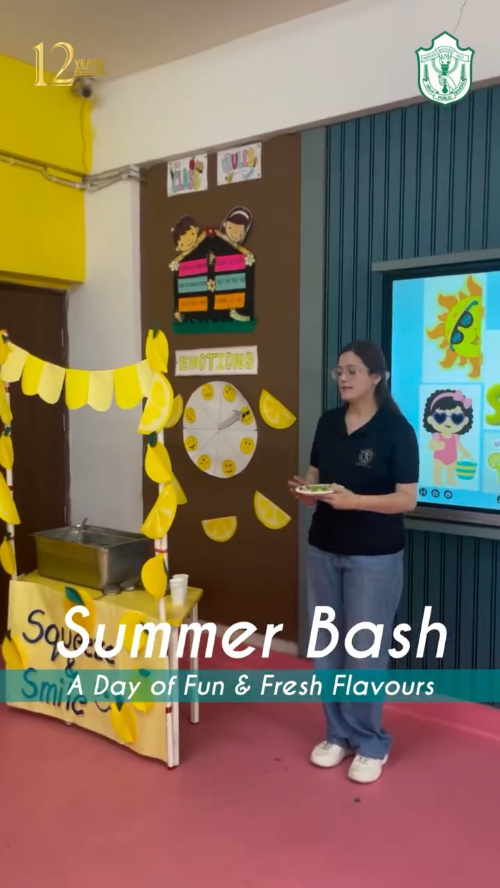 🌞 Summer Bash: A Day of Fun & Fresh Flavours 🍋🍉
Our little stars had a delightful time at the Summer Bash celebration! From learning how to make refreshing lemonade to enjoying a healthy fruit salad prepared with love, the day was filled with fun, learning, and laughter. The celebration ended on a joyful note with energetic dance and cheerful moments—making it a truly refreshing and memorable experience for all! 💛✨
#SummerBash #LittleLearners #FunAndLearning #HealthyHabits #LemonadeDay