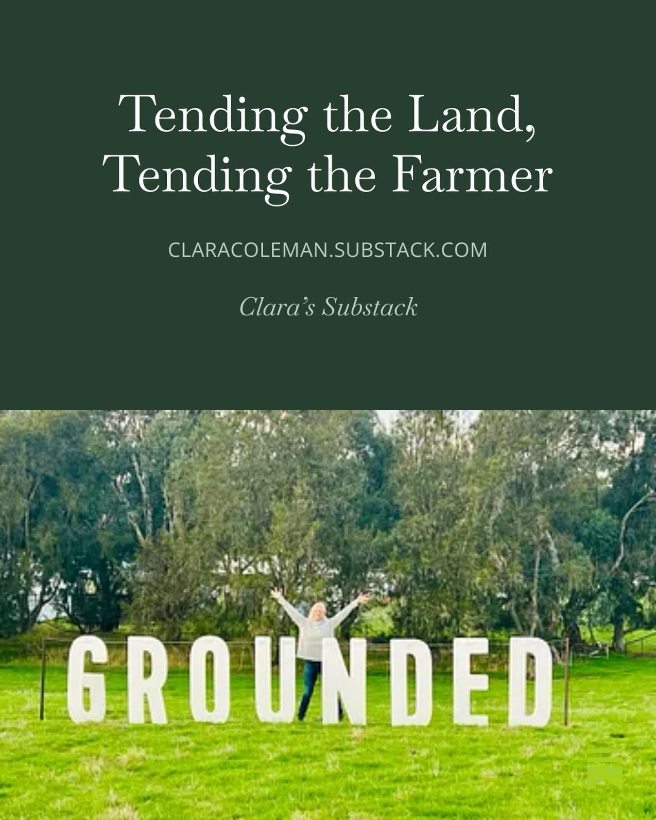 New Substack post featuring the talk I gave at Grounded @groundedaustralia April 22nd 2026 on how my farming journey inspired me to create Real Farmer Care @realfarmercare that advocates and supports farmer self-care and wellbeing, without which we cannot sustainably tend to the land.