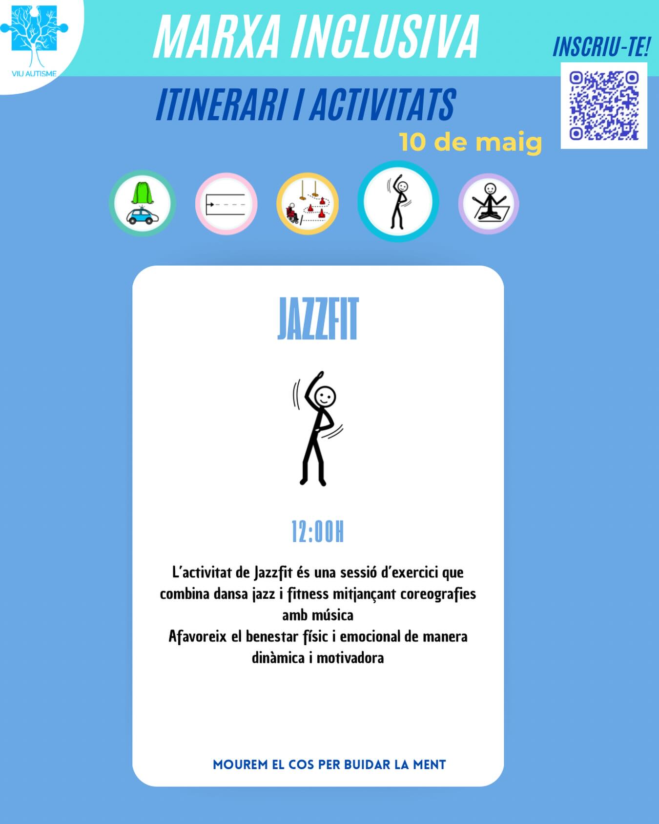 Teniu ganes de moure el cos?🕺🕺
Continuem amb l'itinerari d'activitats que podreu gaudir a la Marxa Inclusiva de Viu Autisme!💙
Una activitat de Jazzfit on podreu gaudir de la música i la dansa🙌🙌
🗓️ 10 de Maig
🕤 12:00 || Jazzfit || @natalina_angy
📍 Plaça Poeta Sitjà, Castell d'Aro
Un matí per caminar junts, sumar i fer visible la diversitat
@micoaventura
@mooma @laflecapansdelemporda @barraquesxtots @dsport.crono @calidoscopi_jocs
@tritonsvalldaro @grupmifas
@ccbaixemporda @joguines_grapat @bdegustbeer
@ppsparkoficial @santtomasobrador
@meradeprimera @marisch_cotcho
@visitplatjadaro @fempobleambtu
@natalina_angy @femesportscpa @associacio_ermessenda_sca @cesadenclinic @rocodrom_9c @cavallfortedicions @nutdestileria @enrollate_bk @esclatbonpreu_ @spar.espanola