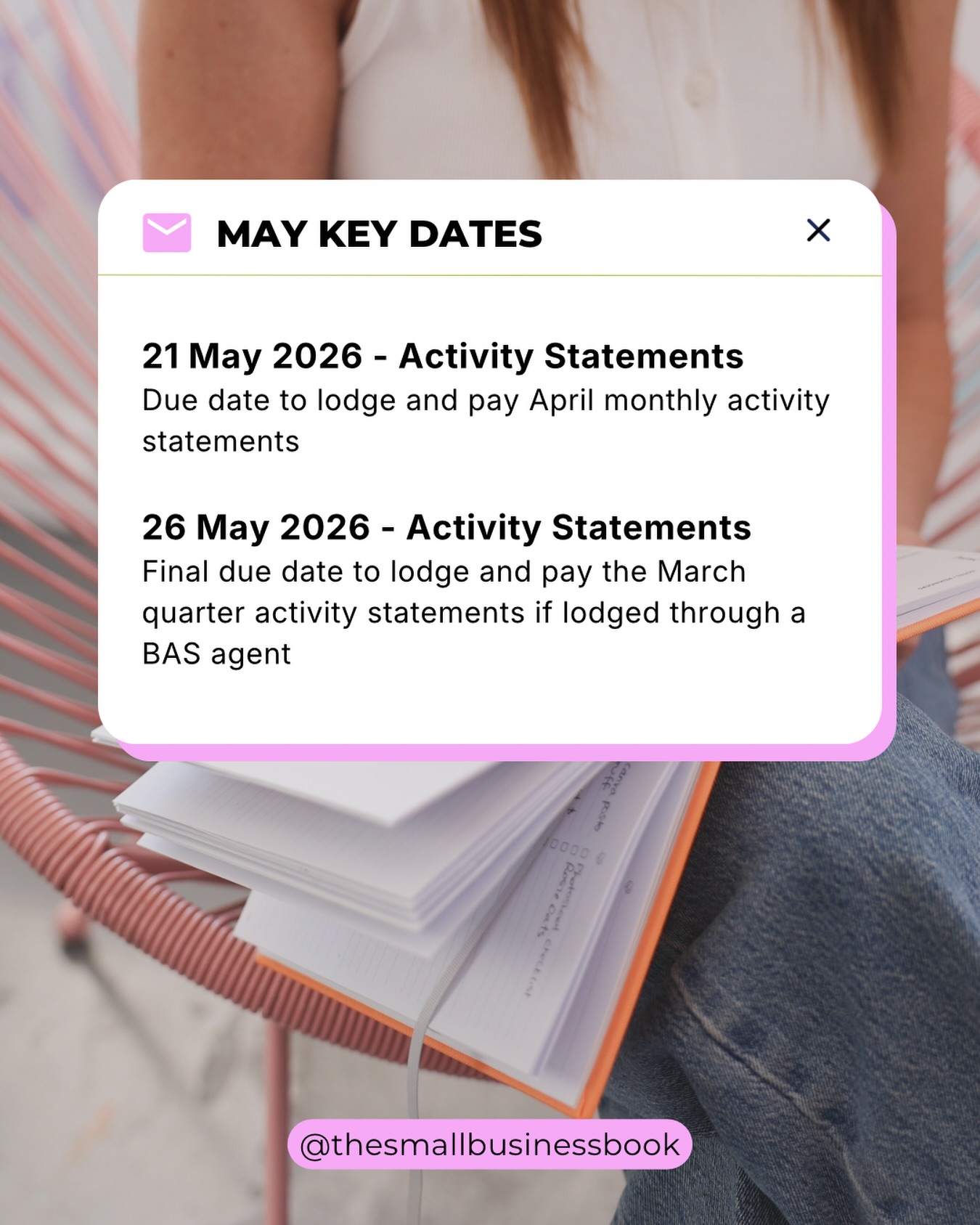 Mark your calendars and set reminders for these upcoming tax deadlines.
Save this post and make sure to follow our page for practical tax, business and tax reminders.
.
.
.
#thesmallbusinessbook
#perthbookkeeper
#perthaccountant
#WAbookkeeper
#WAaccountant