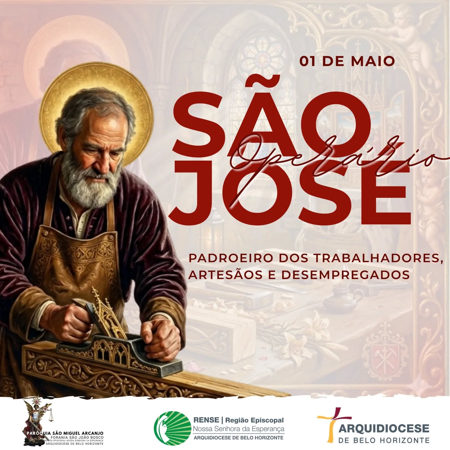 Hoje celebramos São José Operário, exemplo de humildade, dedicação e fé no trabalho diário. 🙏✨
Patrono dos trabalhadores, artesãos e desempregados, São José nos ensina que todo esforço feito com amor e honestidade tem valor diante de Deus. Seu silêncio fala alto, sua simplicidade inspira e sua confiança no Senhor fortalece nossos passos todos os dias.
Neste 01 de maio, rezemos por todos aqueles que acordam cedo para lutar pelo sustento de suas famílias, pelos que enfrentam dificuldades no mercado de trabalho e por todos que buscam uma oportunidade. Que São José interceda trazendo portas abertas, dignidade, esperança e bênçãos sem medida.
Que nunca nos falte coragem para trabalhar, fé para esperar e gratidão para reconhecer cada conquista.
São José Operário, rogai por nós!🛠️❤️
#SãoJoséOperário #DiaDoTrabalhador #Fé #Trabalho #Esperança