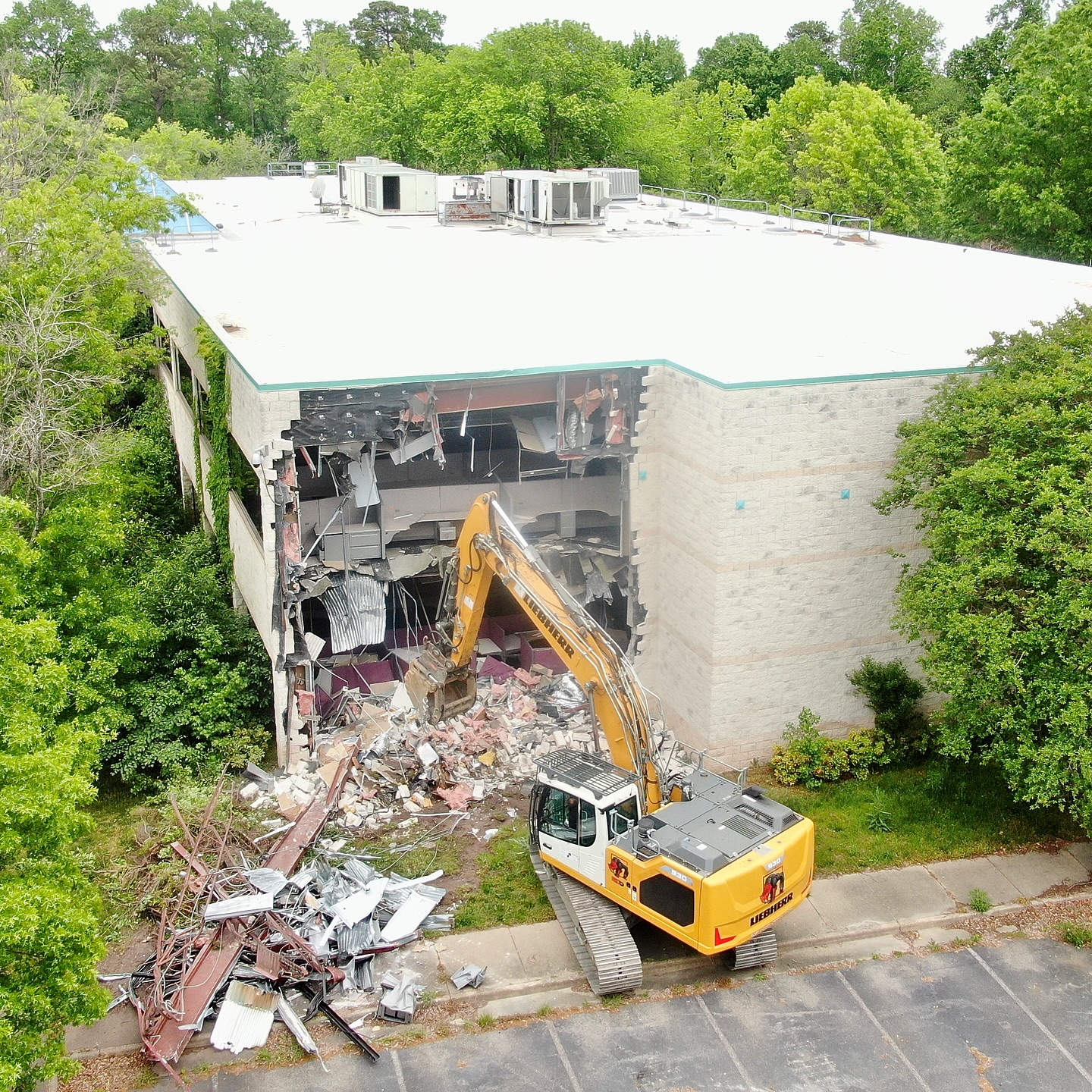 We have started demolition on our next project, the former QVC call center. This project consists of the structure, slab/foundations, all site pavement and tree removal to prepare for future development.