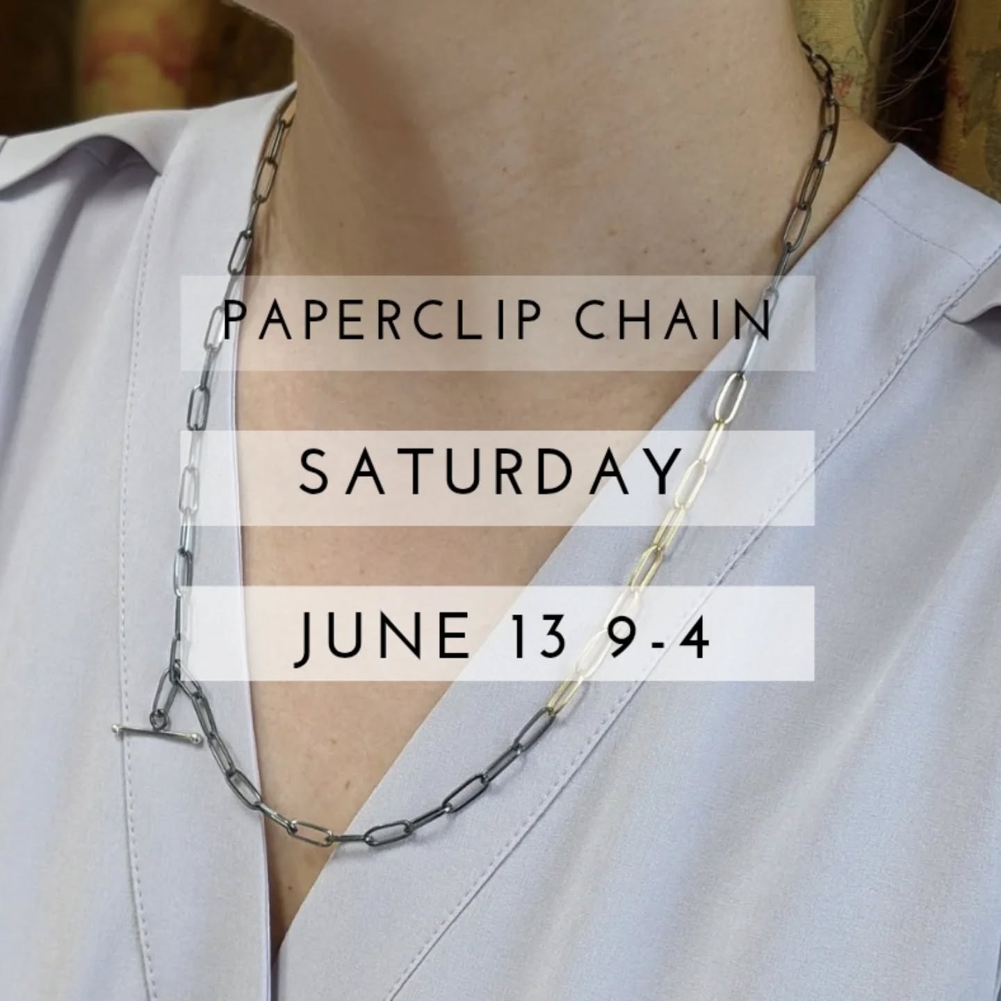 We've rescheduled Paperclip chains for June!
4 spaces left
