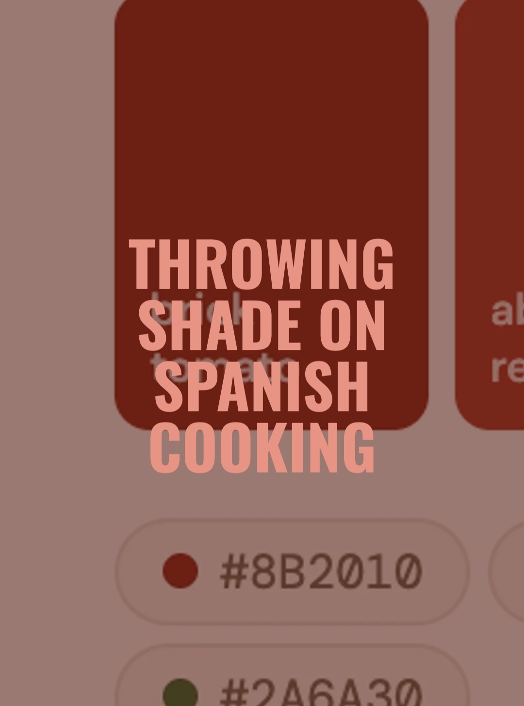 My substack last week was about color palettes.
Throwing shade on Spanish Cooking
How to tell if your gazpacho’s been massacred by a Thermomix and four other color palettes that exemplify the best and worst of our cuisine.
Colors, in general give us so much information (except in the case of croquetas).
Paint names have whimsical and playful names so I wanted to name dishes to see the spectrum of colors in different categories like the food of Galicia, rice and gazpacho.
Read At Link in Bio or https://blancavalencia.substack.com/p/throwing-shade-on-spanish-cooking