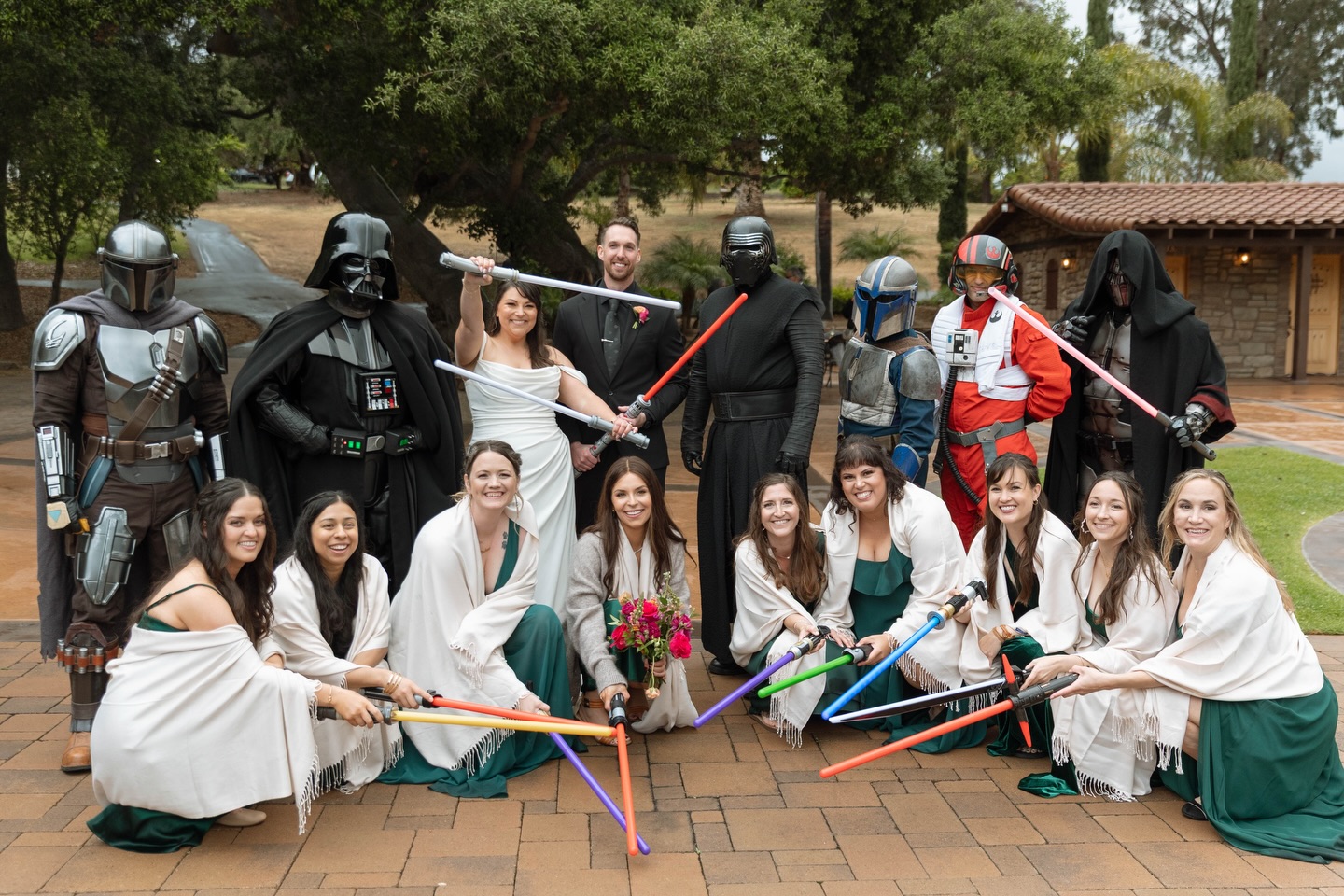 In a galaxy not so far away, A + K said “I do “ ✨✨
From the light sabers, Lego guest book, figurine centerpieces, and characters, our couple really showed their love and commitment not only to each other but Star Wars as well! 👏 ✨🌕
HAPPY MAY THE FOURTH 🤍
Photography: @taylerashleyphotography
Floral: @sweetpeafloralcreations
Beauty: @blushbymmarie
Bridal Dress: @kinsleycouturebridal
#socalwedding #maythe4th #starwarsfan #sandiegweddings #temeculaweddings