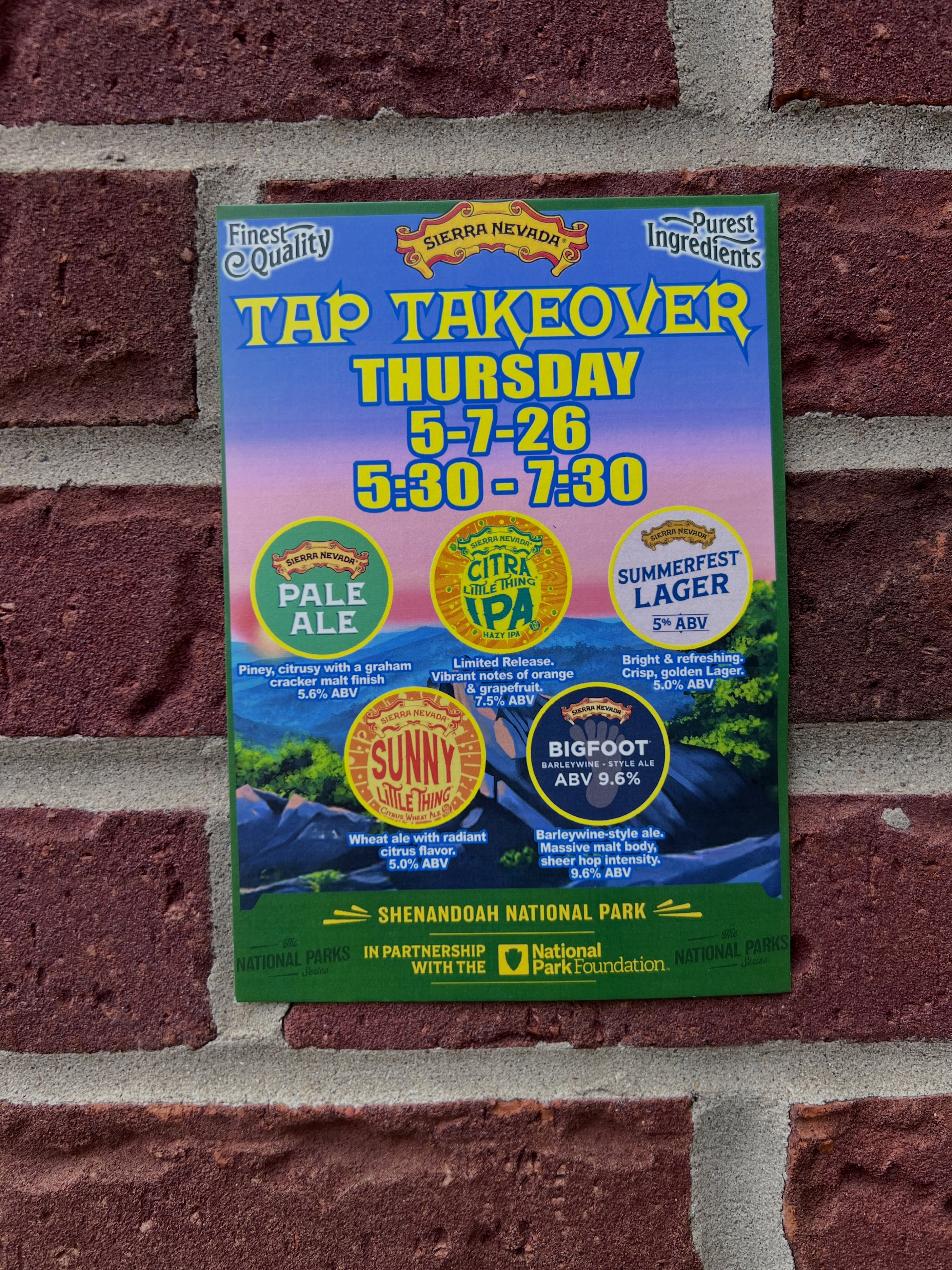 Happening Today!!!
We have @sierranevada taking over the taps at Charlie’s! See you in for some awesome beer, swag and fun!