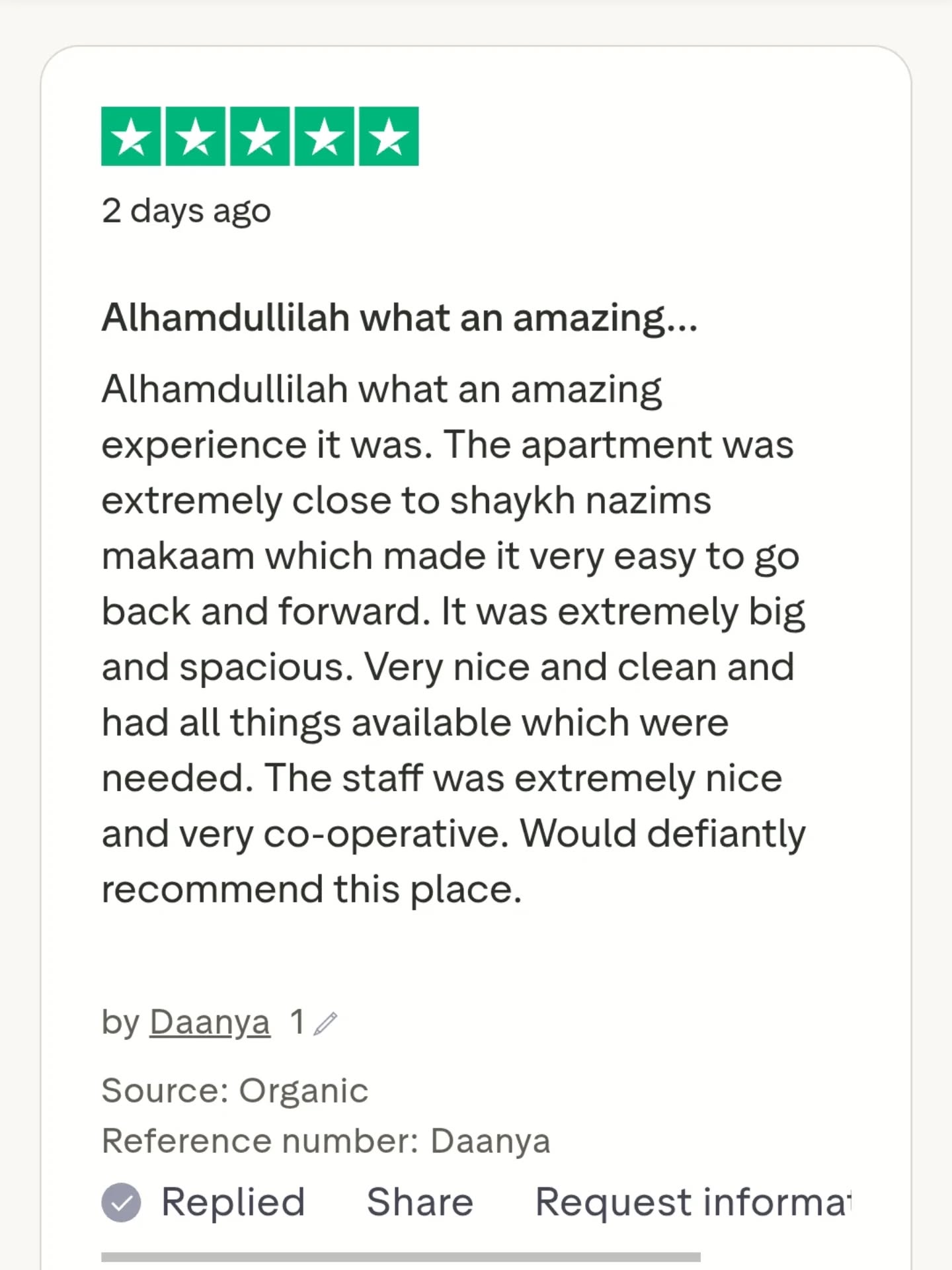 Alhamdulillah! Another review on Trustpilot
Check our Trustpilot page for all reviews.
.
.
.
.
#sheikhnazim #naqshbandisufi #naqshbandiyya #naqshbandialiyyah #lifeinlefke