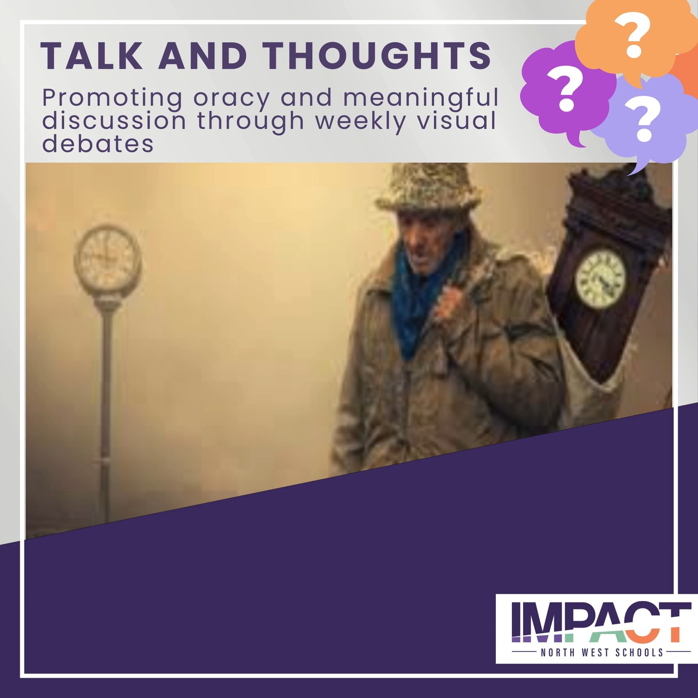 In Talks and Thoughts, we arenโt just analysing images - weโre promoting oracy and meaningful discussion through weekly visual debates ๐ฃ๏ธ๐ผ๏ธ
From decoding hidden meanings ๐ to expressing complex ideas ๐ก, every perspective counts ๐โจ
Whether we are questioning the โwhoโ ๐ค, the โwhereโ ๐, or the โwhyโ โ, we are learning that how we see the world ๐ shapes how we speak about it ๐จ๏ธ๐ญ
