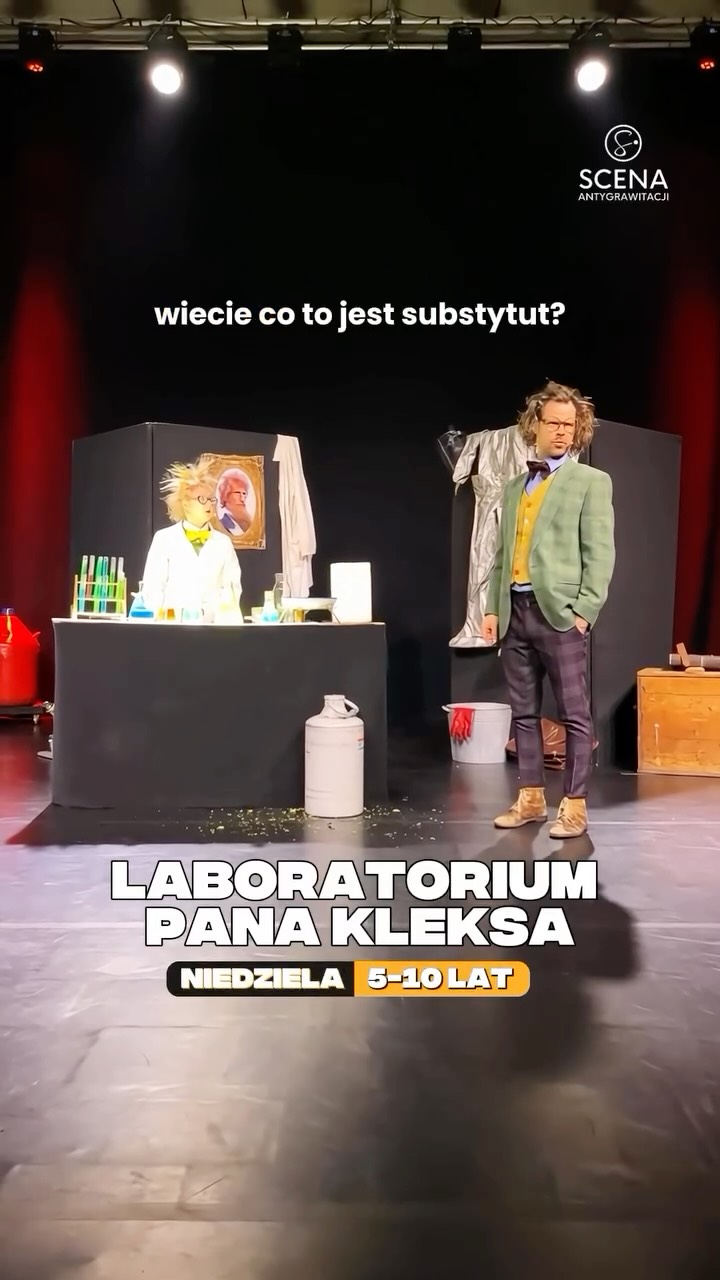 🟣 Wiecie co to jest substytut?
😜😜😜
🟣 “Laboratorium Pana Kleksa”
@teatr.kompania.marzen
- spektakl dla dzieci 5-10 lat
10.05.2026, godz. 11:00
📍Scena Antygrawitacji | Szczecin
🎟️ Bilety 35 zł
link do biletów w bio ✨
—
• teatr dla dzieci w Szczecinie • spektakl dla dzieci • pan kleks • laboratorium Pana Kleksa • spektakl plenerowy