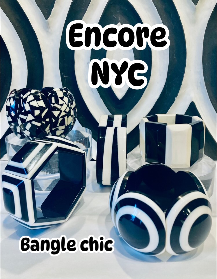 Just Landed this Badass Bangle collection 🖤🤍from Encore NYC 🗽🏁 Go Big, Go Bold- Go SEE #thedevilwearsprada and pick out a statement bracelet to accent your B&W ensembles this season 🎤🎬🎹 Psssst: Your Mom might love one too? #popgallerygloucester #blackandwhite #banglesofinstagram #downtowngloucesterma