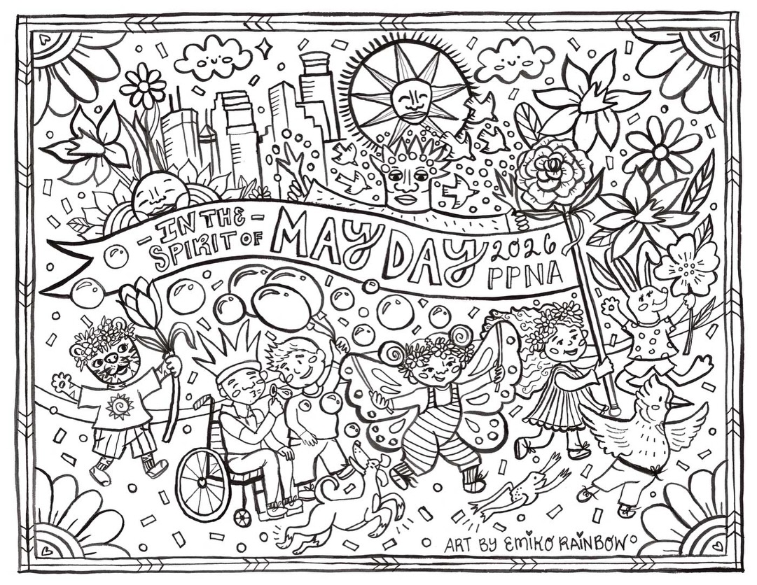 Today is the day! May Day Parade and Block Party Day!
📍Powderhorn Park, Minneapolis - 12PM
Grab one of my free coloring sheets at the festival.
See you there!🌈❤️
Emiko