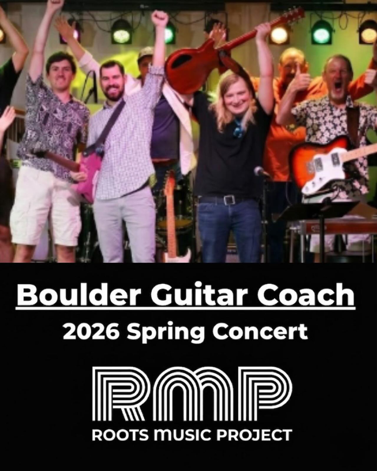 🎸 Don’t miss this on Thursday, May 7th 🎸
One of Boulder’s most exciting live music nights — where students step into the spotlight and bring down the house 🔥
Backed by a professional 5-piece band, these guitarists will perform fan favorites spanning rock, country, and Americana 🎶
Expect big energy, great songs, and a night that proves local music is alive and thriving ✨
🚪 Doors: 6:30pm
🎤 Show: 7:00pm
🎟 Get your tickets at: rmptix.com
.
.
.
#LiveMusicBoulder #GuitarNight #LocalMusicScene #RockCountryAmericana #RootsMusicProject