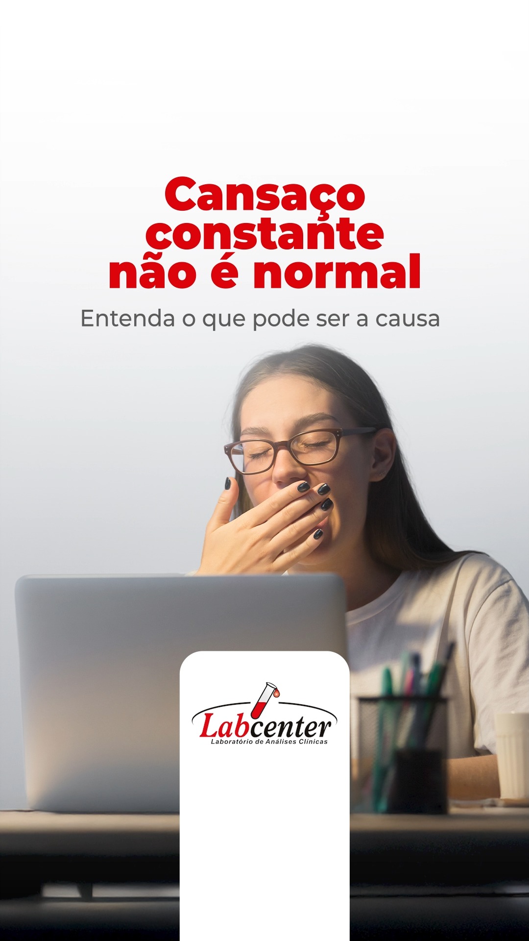 Em vários casos, o cansaço pode estar ligado a alterações que só aparecem com investigação, como anemia, deficiência de vitaminas, alterações na tireoide ou até glicose desregulada.
Quando o corpo começa a dar sinais, entender a causa é o primeiro passo. E os exames laboratoriais ajudam a trazer essa resposta com mais clareza.
Fale com nossa equipe e tire suas dúvidas. 💬
🔬Laboratório Labcenter
O diagnóstico precoce salva vidas.
Mantenha exames e consultas em dia!
Central de Atendimento:
📱 (074) 99966-6238 (WhatsApp)
📞 (074) 3622-2518 / 3621-4145
💻 laboratoriolabcenter.com
O laboratório Labcenter conta com diversas unidades para coleta de exames laboratoriais. Confira:
📍 Unidade I - Clínica da Mulher - Jacobina-BA
Av. Dr. J.J Seabra, 275 - Estação
📍 Unidade II - Várzea da Roça-BA
Praça Alfredo Navarro, 25A - Centro
📍 Unidade III - Jacobina-BA
Rua Getulio Vargas, 96 - Centro
📍 Unidade IV - Junco - Jacobina-BA
Rua Gilberto Miranda, 30 - Centro
📍Unidade V - Caém-BA
Praça Dep. Manoel Novaes, s/n, Centro