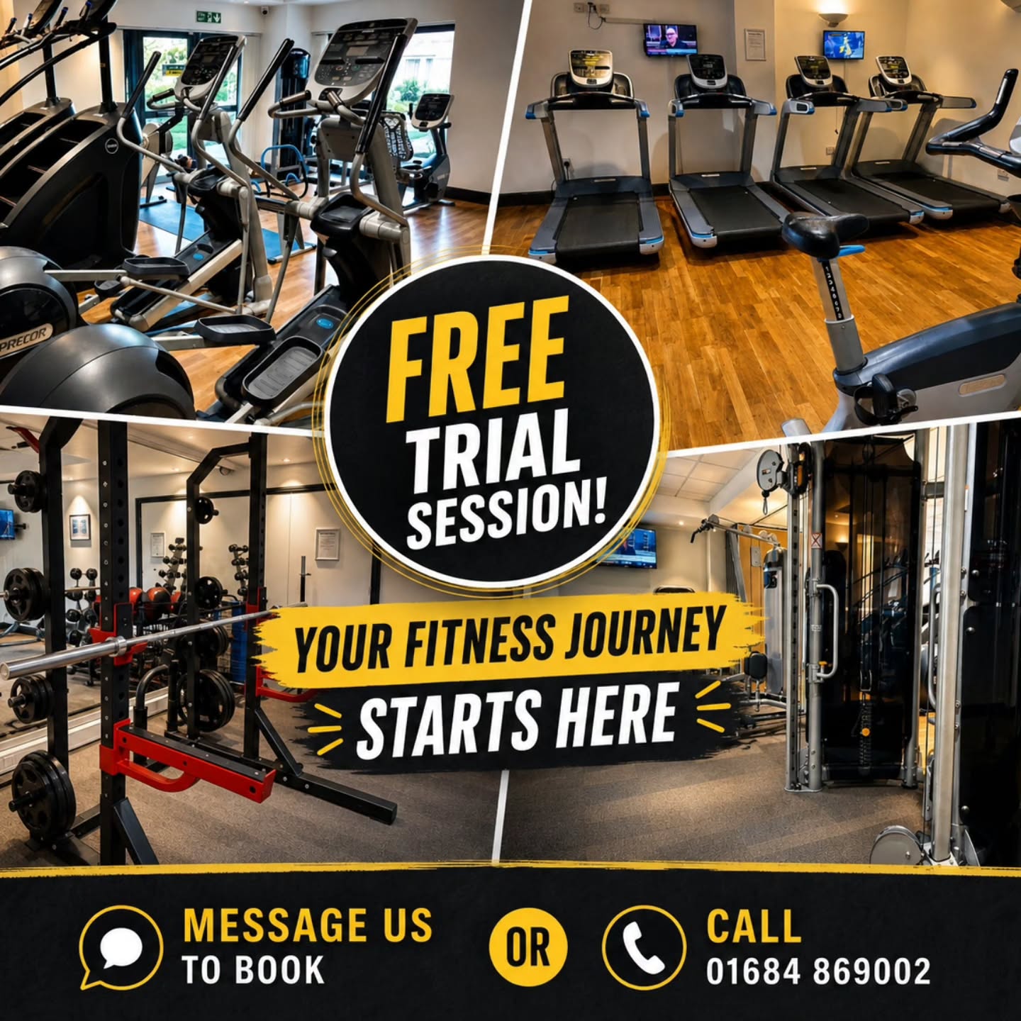 🔥 FREE TRIAL SESSION 🔥
Thinking about getting fitter, stronger, and feeling better?
Come and try us completely FREE – no pressure, no commitment.
💪 Memberships from only £19 per month
🏋️ Friendly, non-intimidating environment
🚴 Cardio & strength equipment for all levels
🚗 Free parking, easy access
👉 Your fitness journey starts here
📩 Message us to book
📞 Or call 01684 869002