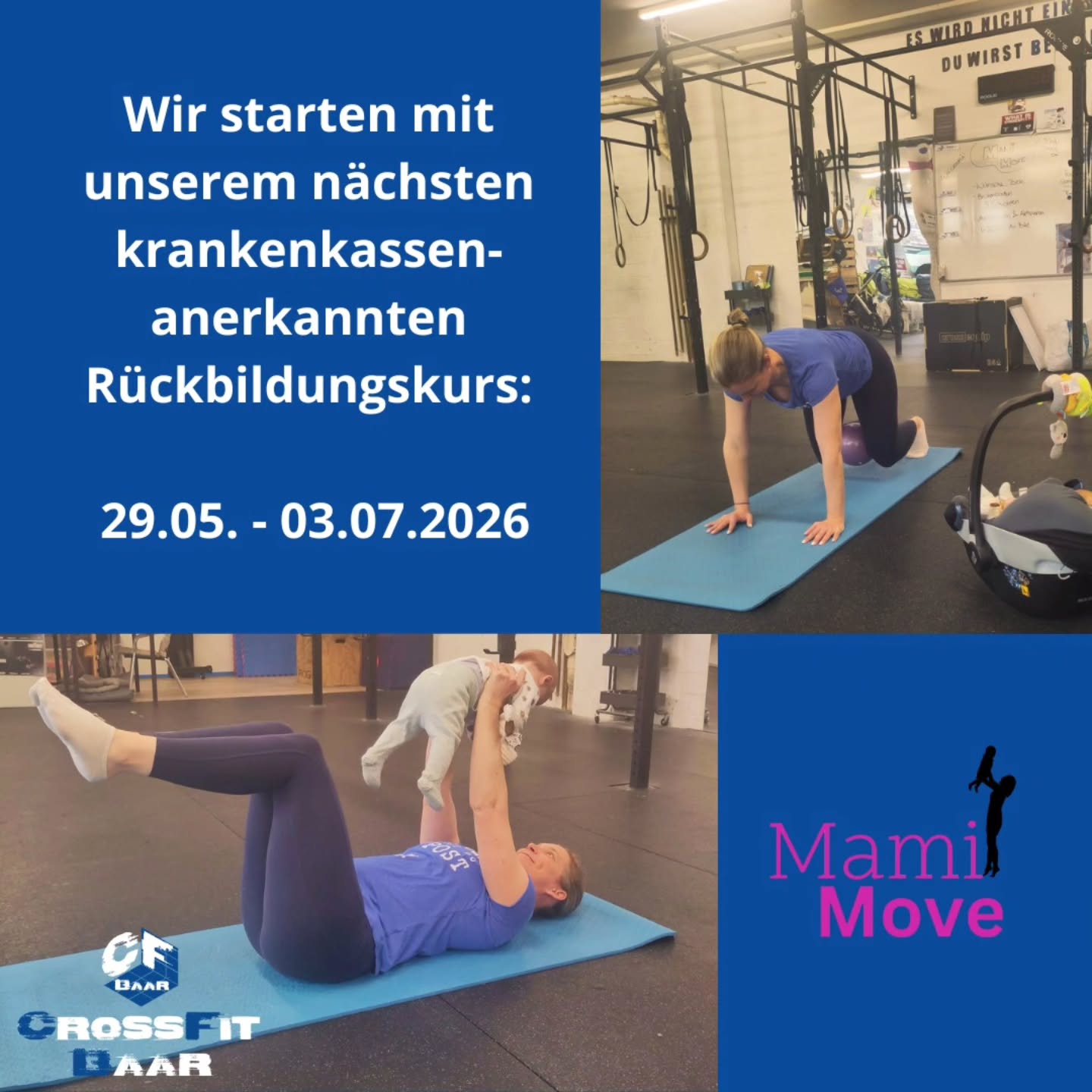 Unser nächster Rückbildungskurs startet bald!
📅 Jeden Freitag
⏰ 14.00 - 15.00 Uhr
👶 Teilnahme mit oder ohne Baby möglich
Was dich erwartet:
🤍 Stärkung von Beckenboden und Körpermitte.
🤍 Du verbesserst Haltung, Koordination und Gleichgewichtssinn.
🤍Du lernst funktionelle Übungen für deinen Alltag kennen.
🤍Du kannst Kraft aufbauen.
🤍 Zeit und Austausch mit anderen Müttern.
✅ Krankenkassenanerkannt
Bei uns findest du nicht nur einen Rückbildungskurs, sondern wir fördern auch den Austausch und die Unterstützung untereinander. Es haben alle Probleme und Fragen Platz und wir freuen uns auf die gemeinsame Zeit!
➡ Melde dich jetzt an und gönn dir diese wertvolle Auszeit für Körper und Seele. 💫
➡ Link in Bio
#rückbildungstraining #Rückbildungskurs #Schwangerschaftsrückbildung #BeckenbodenTraining
#MamaZeit