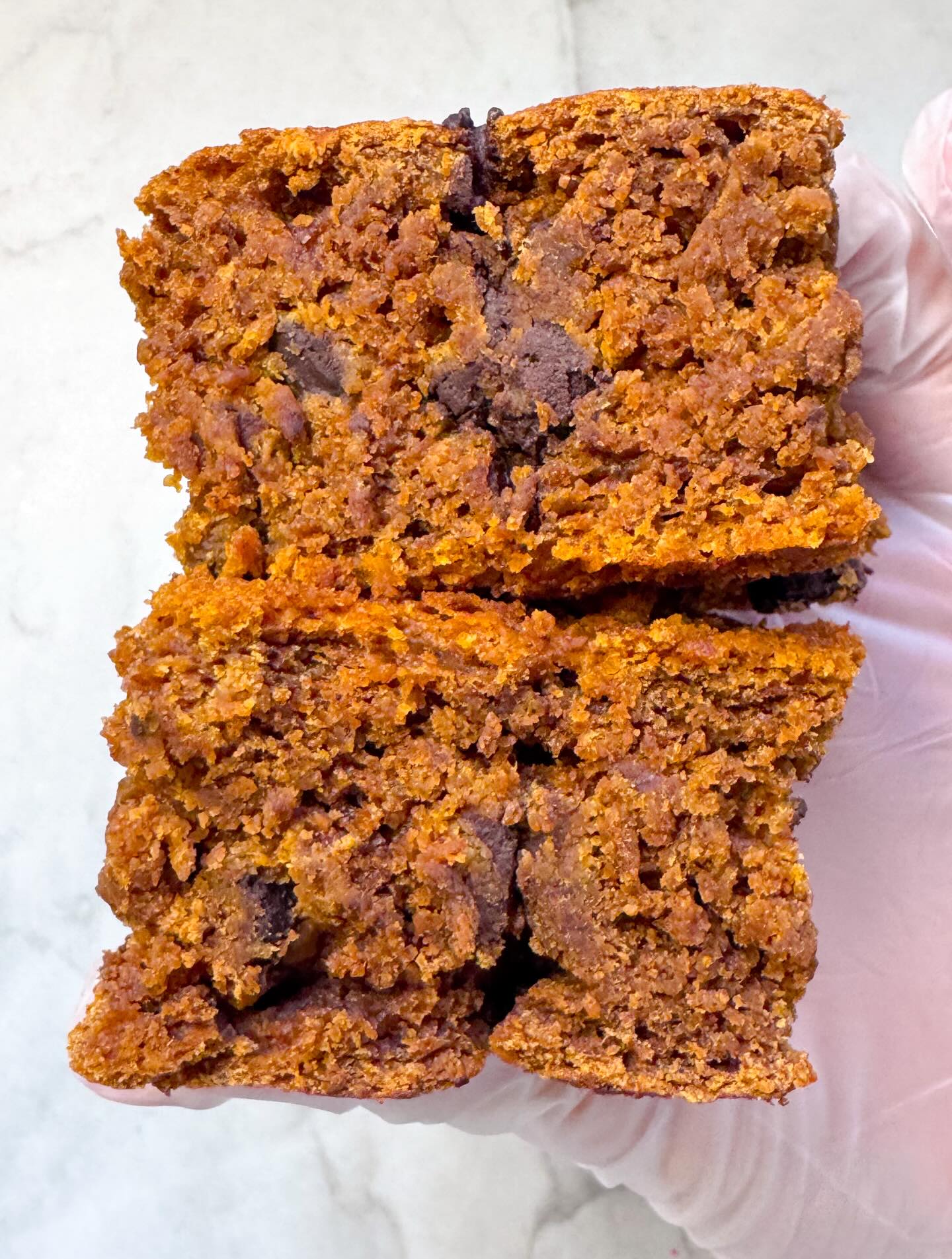 Mother’s Day is this coming weekend and my family has so many dietary needs that we have to create mindful recipes for all to enjoy at gatherings 💗 This is one you will definitely want to save to bring to the table!
A simple, easy, allergen free, low sugar, pumpkin fudge brownie recipe.
All you need is one package of a @go_nanas ( KatieKreates) banana bread mix ( I used pumpkin spice), one cup of canned pumpkin, and 3/4 cup of @letsbakebelieve dark chocolate chips ( or whatever kind of chocolate you like.)
Use a spatula to fold all the ingredients together and bake at 350 for 45 minutes.
I love incorporating canned pumpkin in my recipes because it’s easy, shelf-stable, yummy, and adds good moisture & nutrients into baked goods!
Bake in pan at 350 for 45 minutes.
What recipes should I make next?
#mothersdaybake #recipes #gbafam #allergyfree #fyp