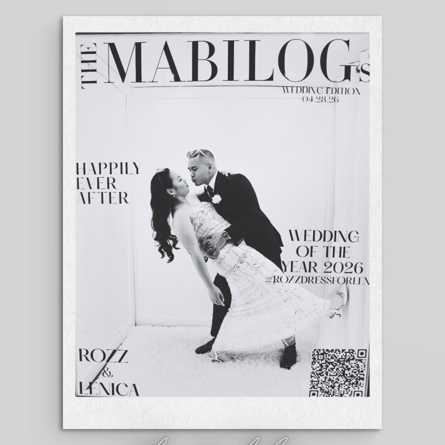 Making newlyweds look good on their special day.
Congrats! Rozz and Lenica!
#newlyweds #vibecheck #classic #blackandwhitephotography #weddingideas
Magazine Photobooth, Vogue Box, Magazine Cover Photo, Wedding Vibes, Dip and Kiss Moment, the moment, eventideas